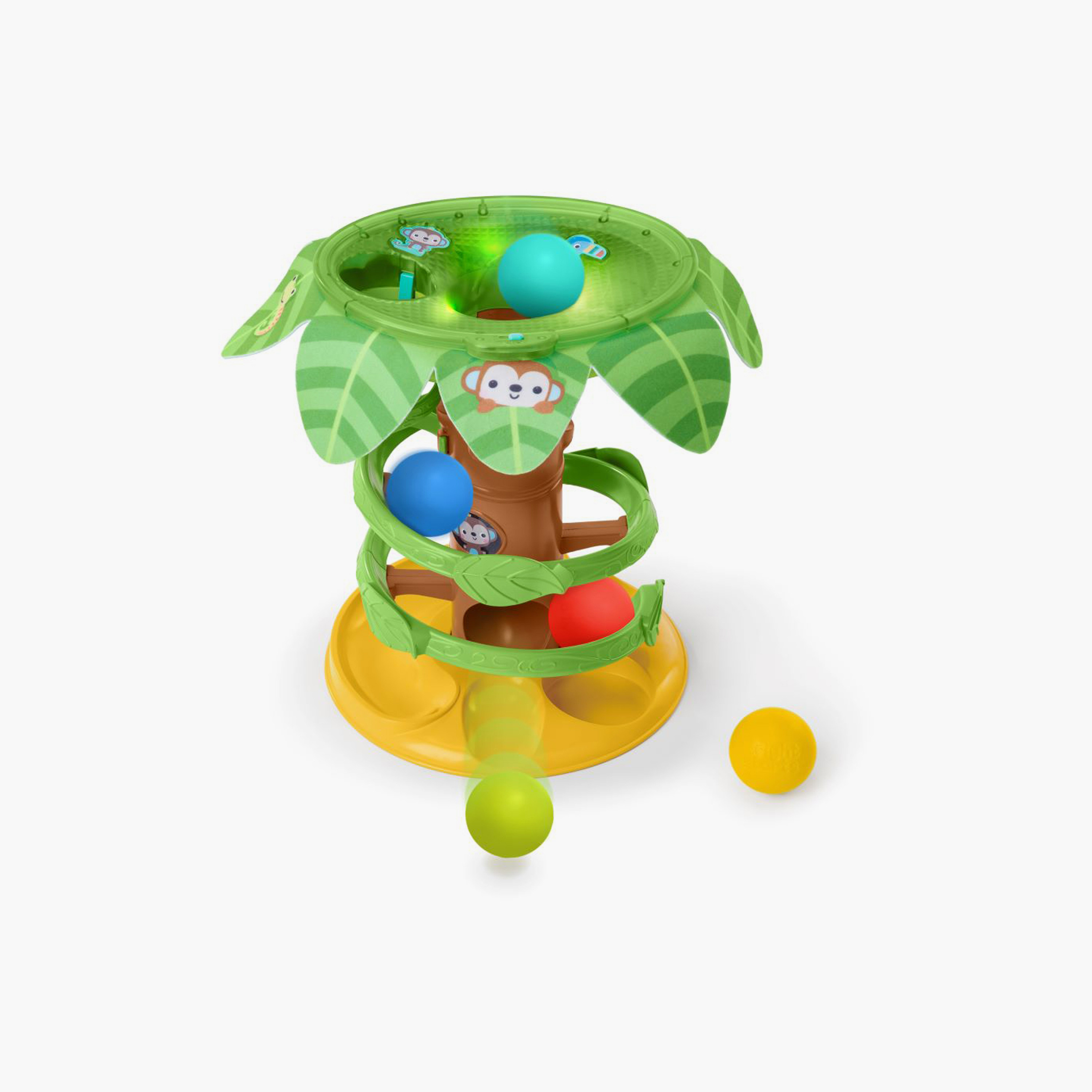Bright Starts Tropical Twirl Ball Play Toy with Lights & Music- 6 months +-toys-babyandtoddlertoys-lightsandmusicaltoys-image-1