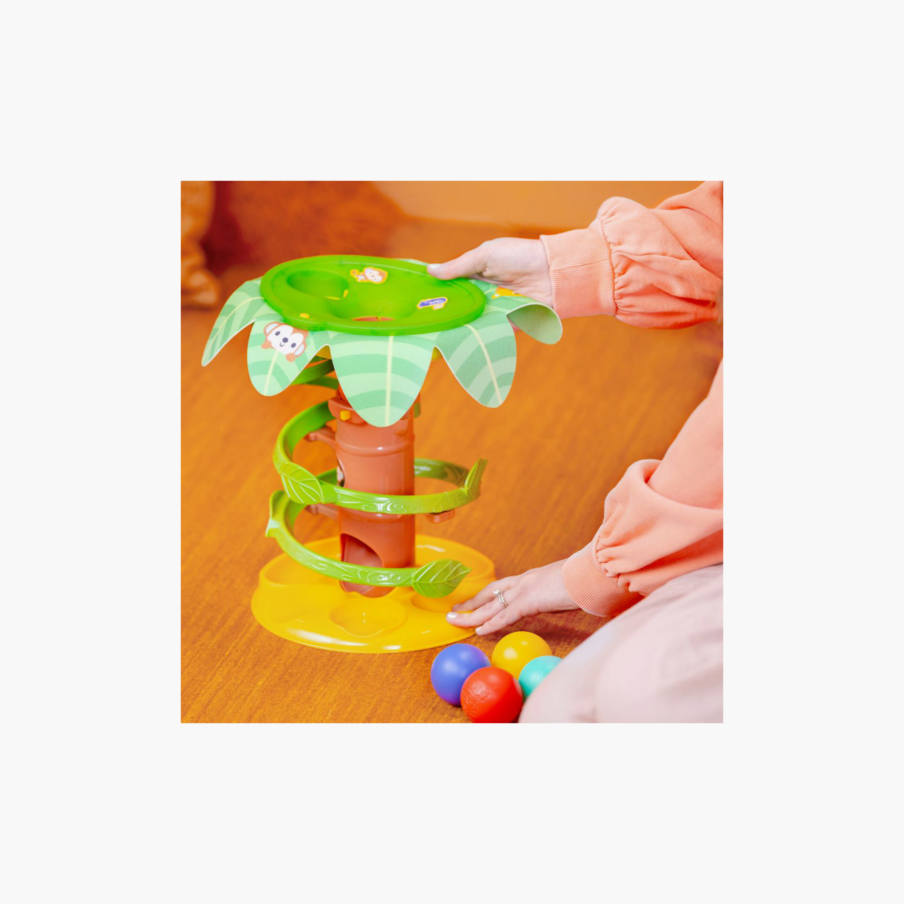 Bright Starts Tropical Twirl Ball Play Toy with Lights & Music- 6 months +-toys-babyandtoddlertoys-lightsandmusicaltoys-image-3