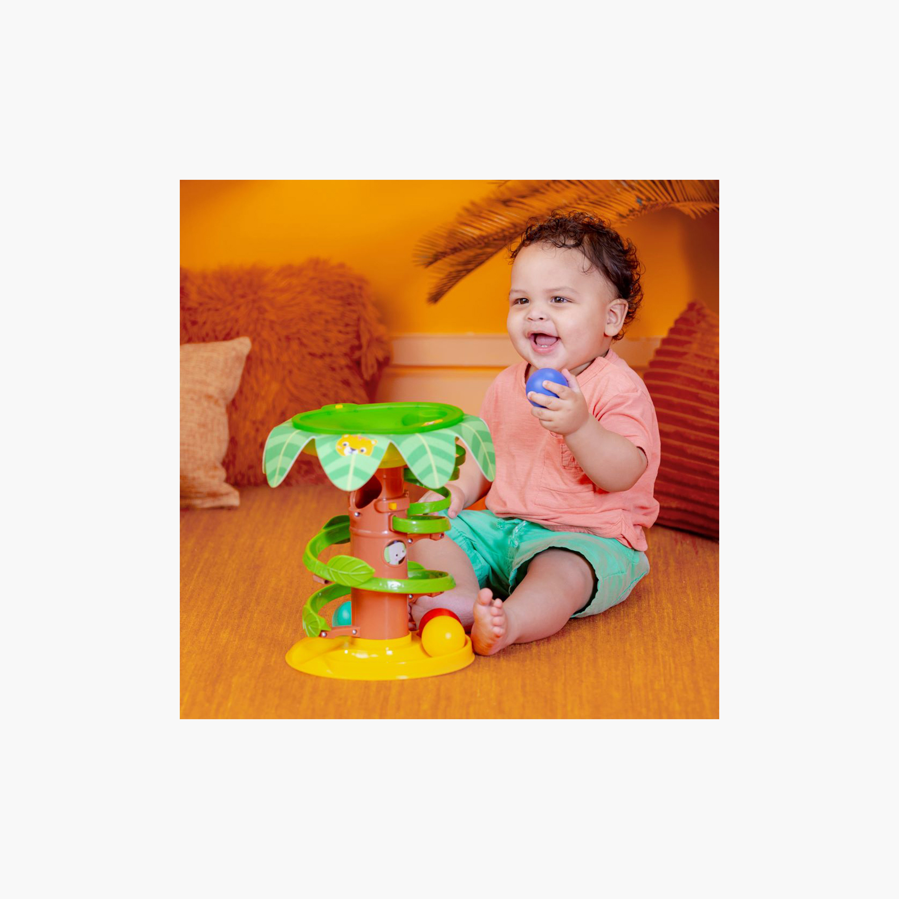 Bright Starts Tropical Twirl Ball Play Toy with Lights & Music- 6 months +-toys-babyandtoddlertoys-lightsandmusicaltoys-image-4