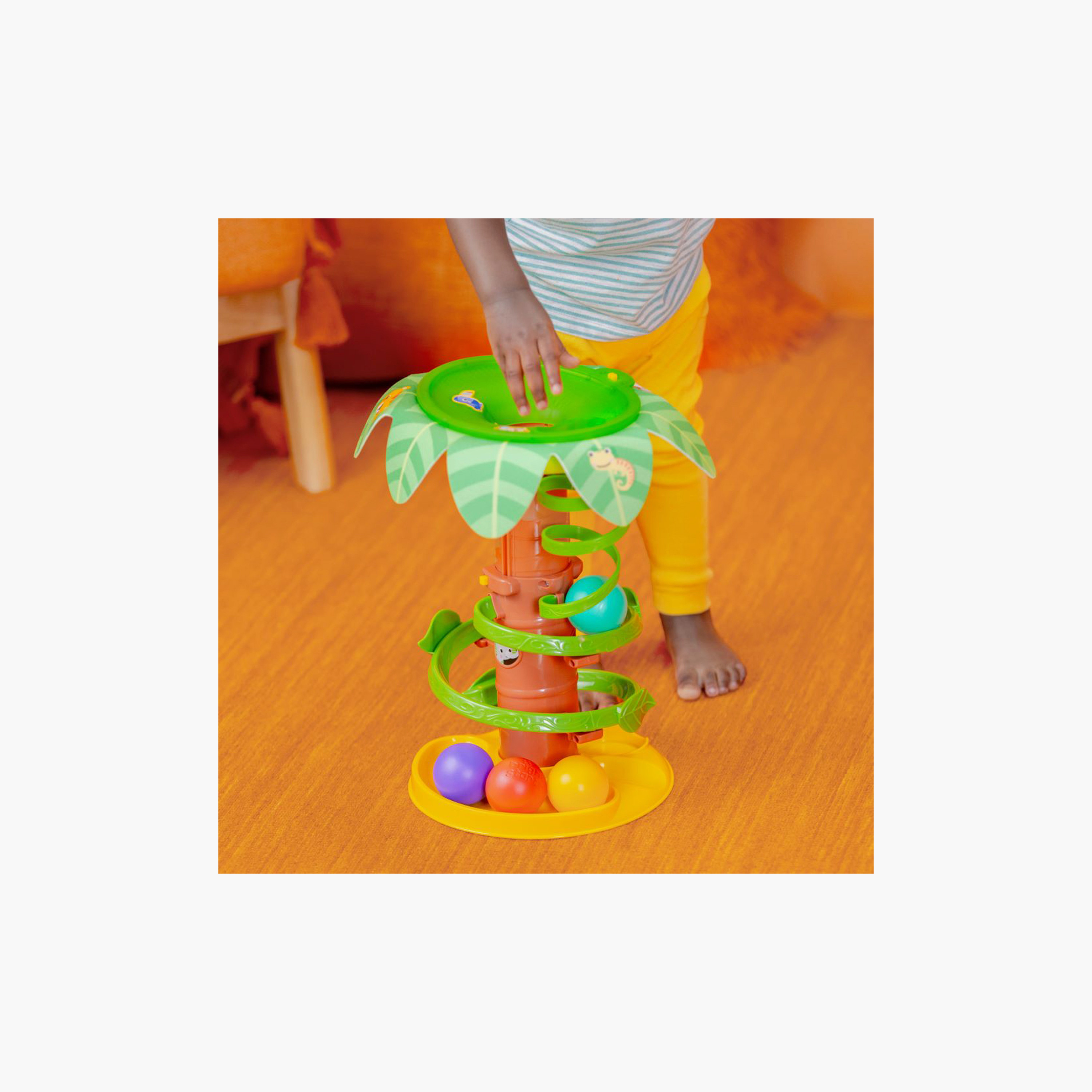 Bright Starts Tropical Twirl Ball Play Toy with Lights & Music- 6 months +-toys-babyandtoddlertoys-lightsandmusicaltoys-image-5