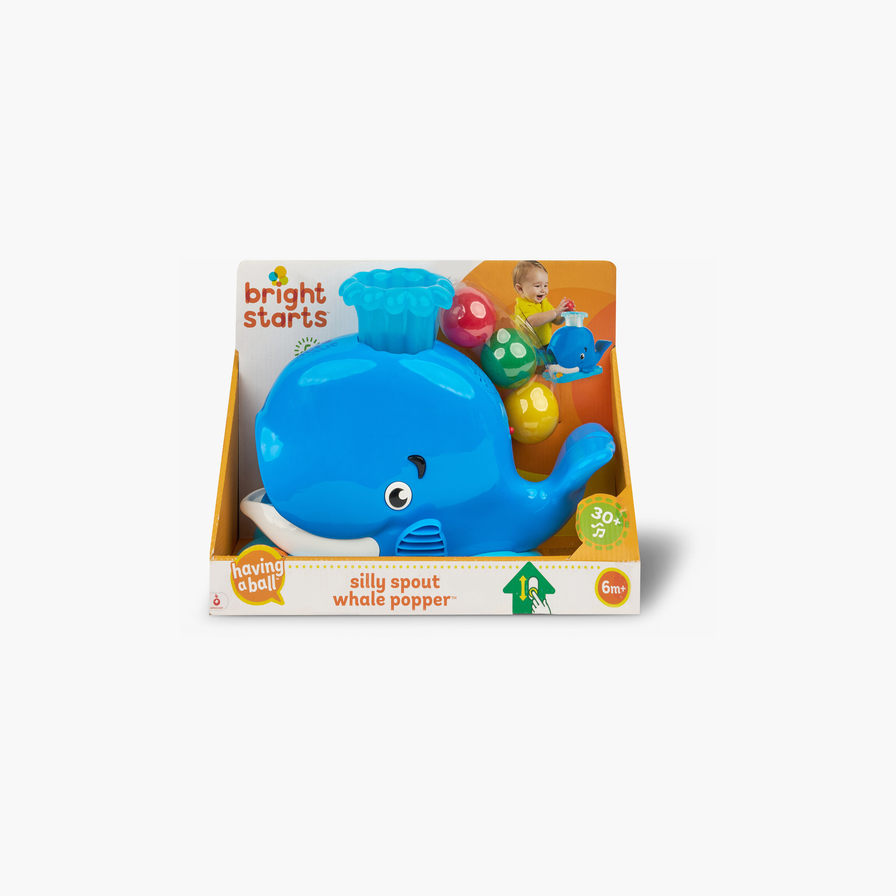 Bright Starts Silly Spout Whale Popper Toy with 3-Piece Balls - 6 Months +-toys-babyandtoddlertoys-learningtoys-image-3