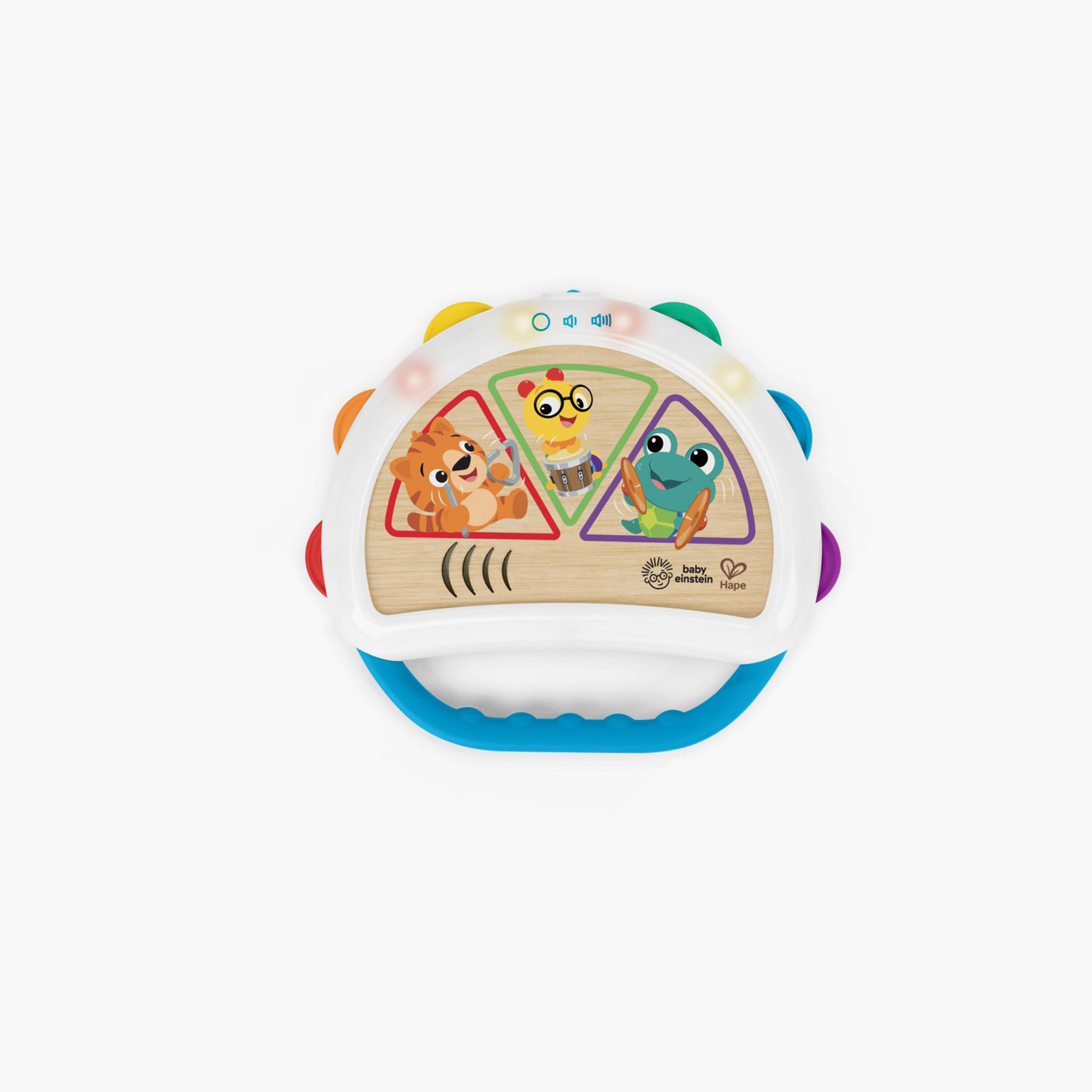 Baby Einstein Hape Tap & Shake Magic Touch Tambourine, Musical Discovery Toy - 6 Months+-toys-babyandtoddlertoys-lightsandmusicaltoys-image-1