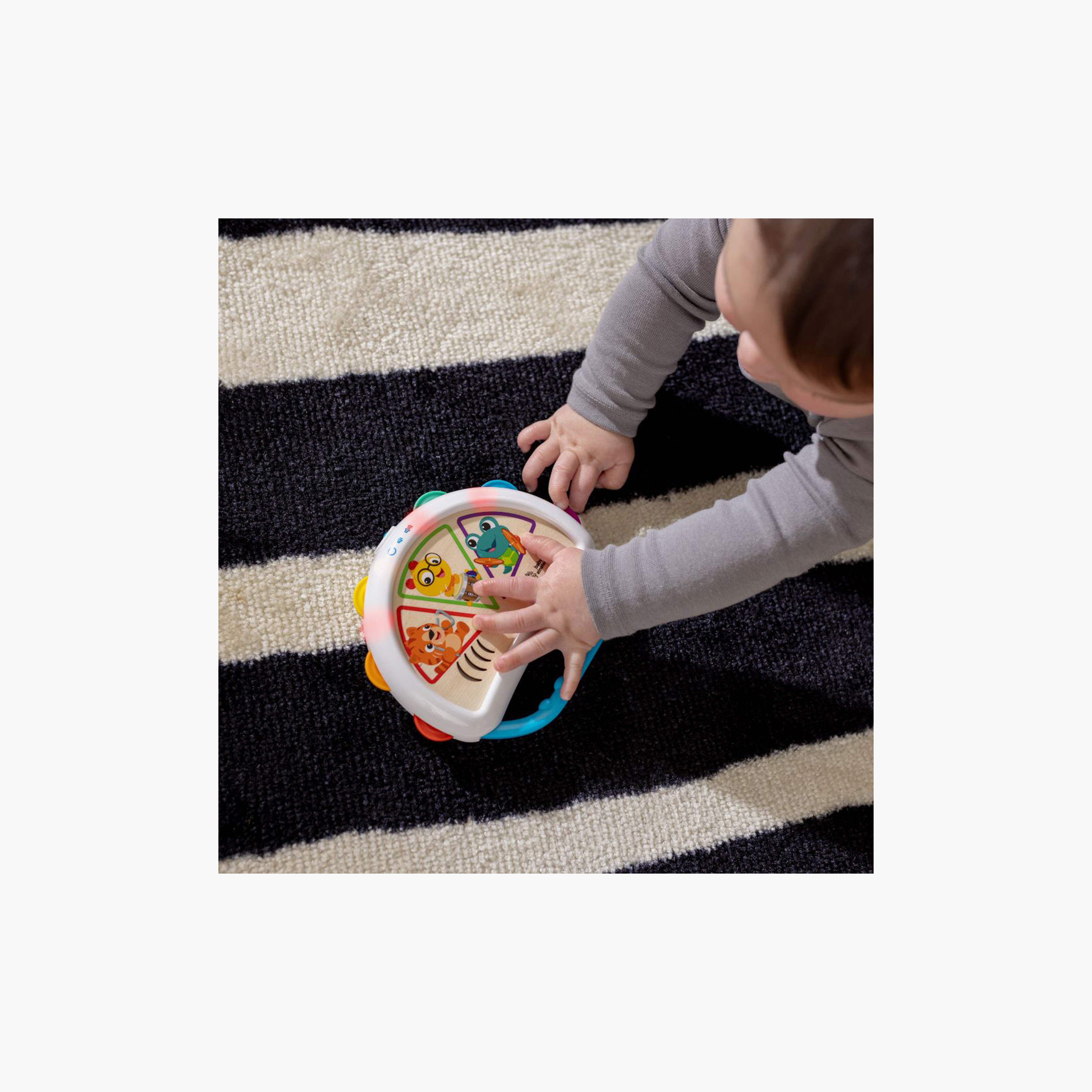 Baby Einstein Hape Tap & Shake Magic Touch Tambourine, Musical Discovery Toy - 6 Months+-toys-babyandtoddlertoys-lightsandmusicaltoys-image-3