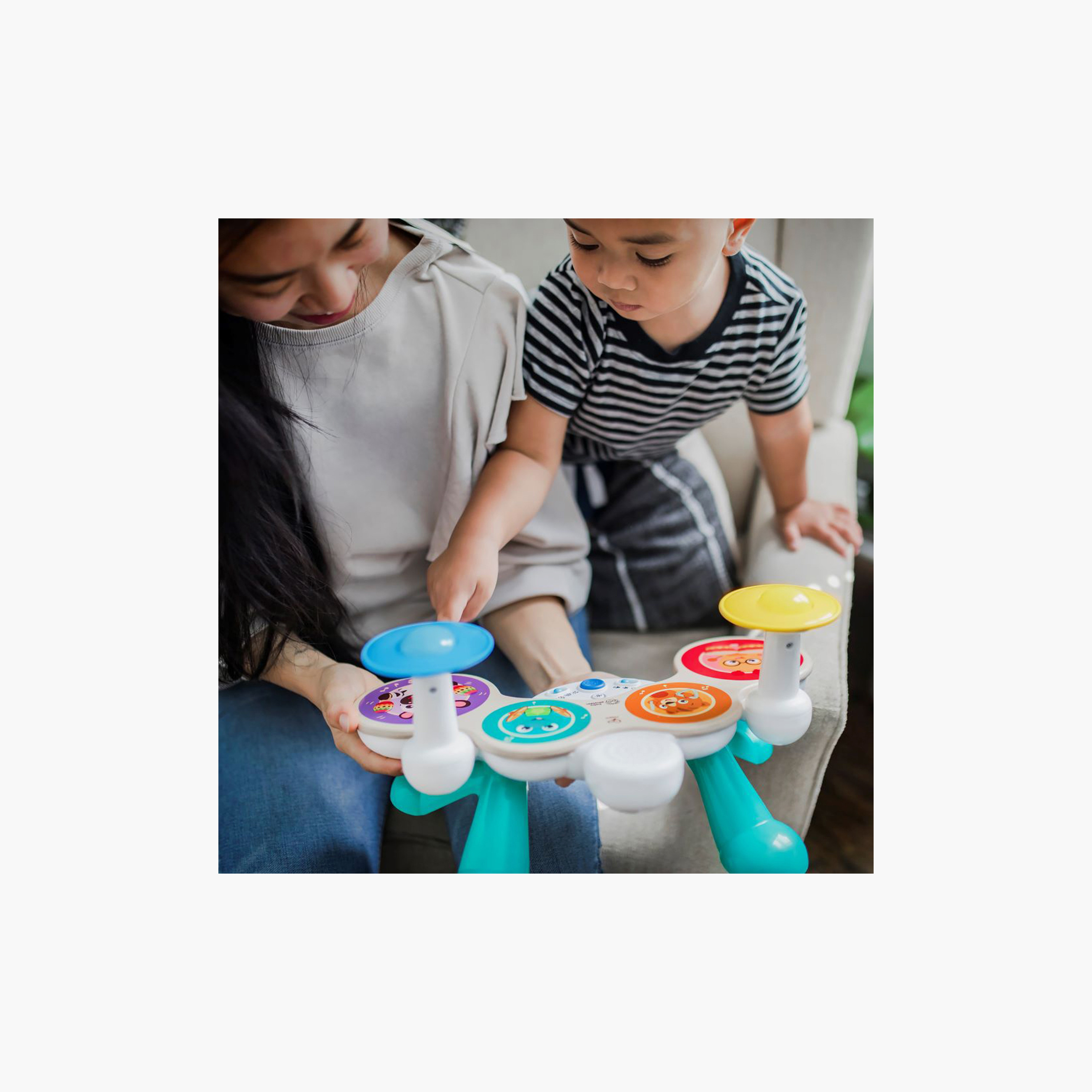 Baby Einstein Together in Tune Drums​ Safe Wireless Wooden Musical Toddler Toy - 12 Months+-toys-babyandtoddlertoys-lightsandmusicaltoys-image-2