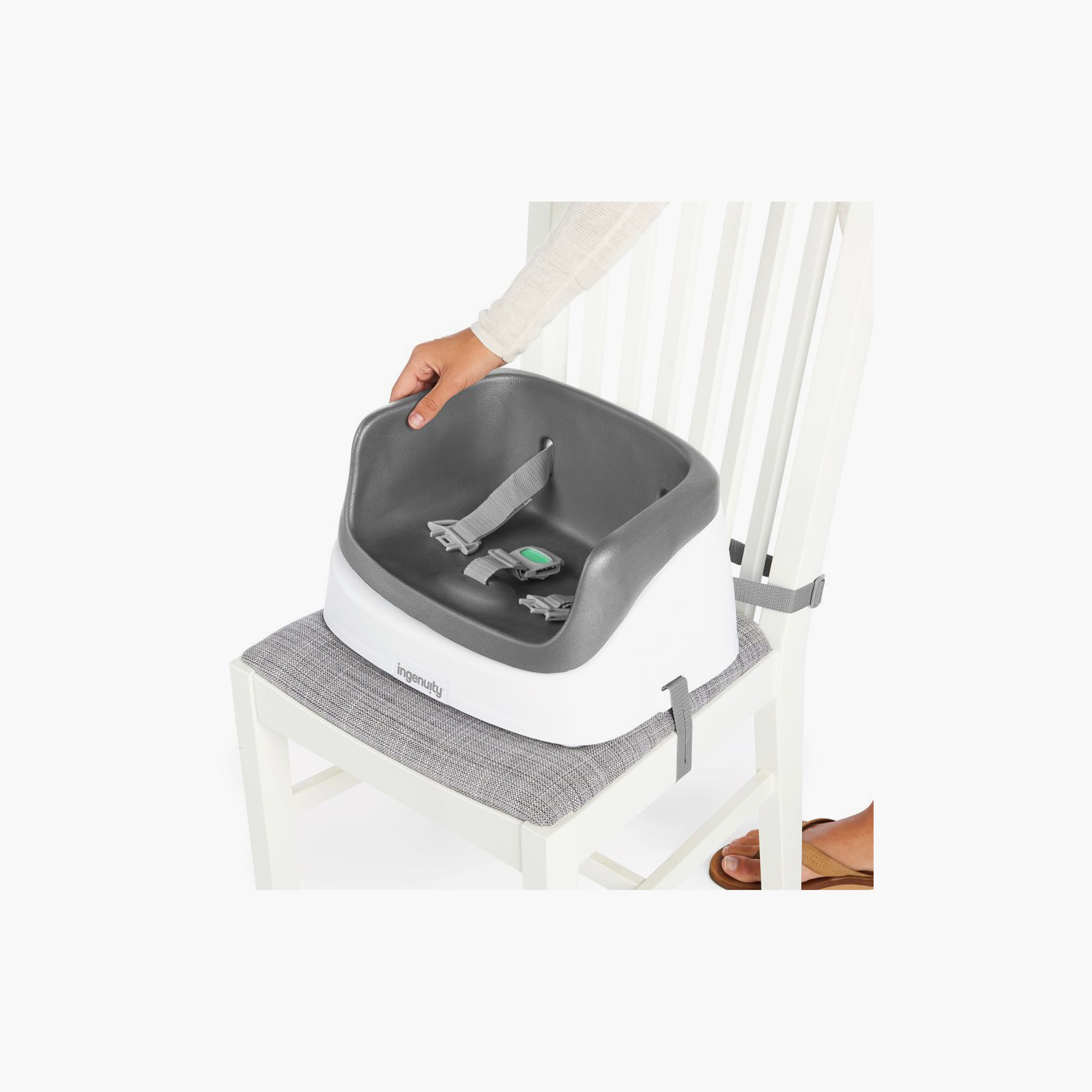Ingenuity SmartClean Dining Table Booster Seat with 3-Point Harness Straps - 16-36 Months-baby-feeding-highchairsandboosters-image-2