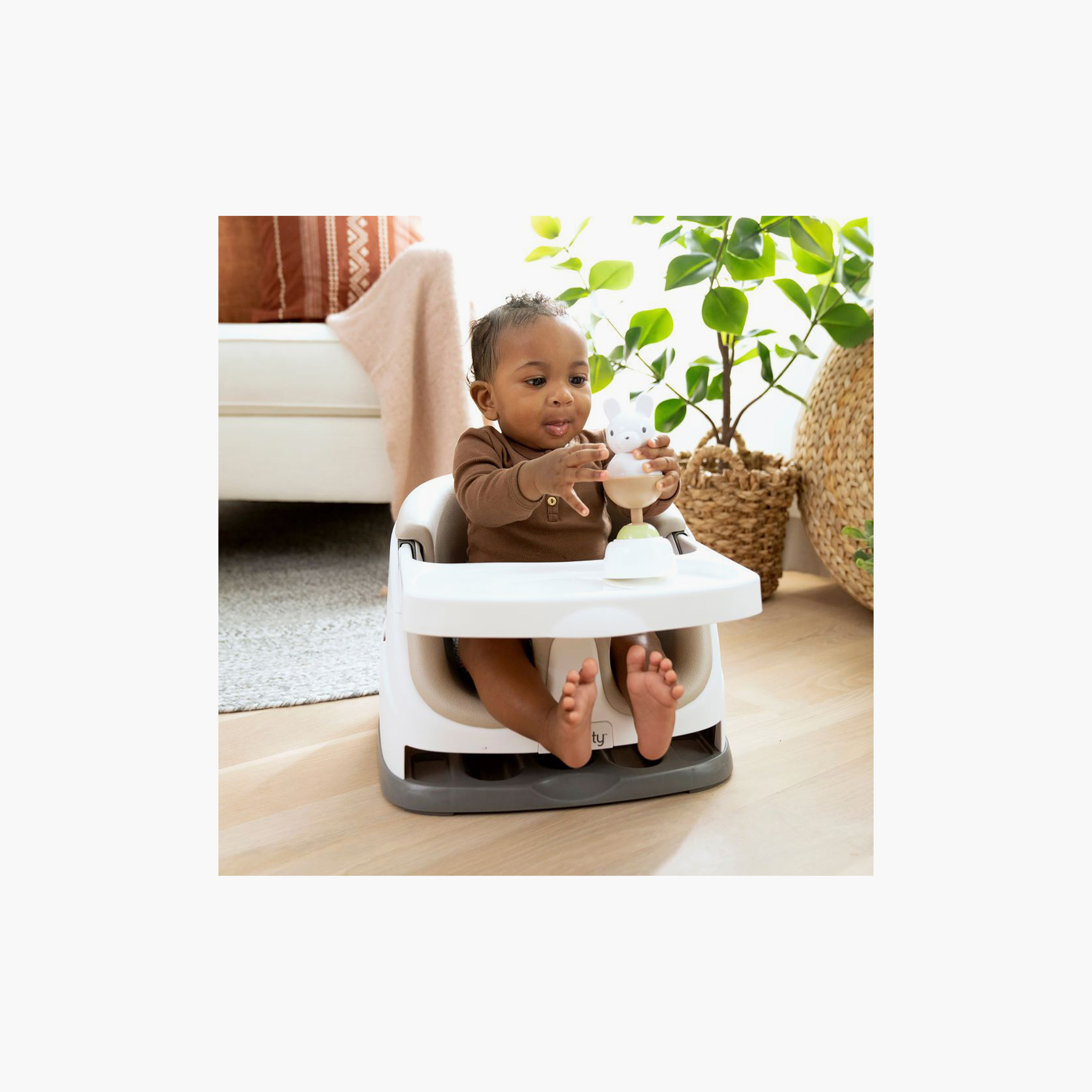 Ingenuity Baby Base 2-in-1 Booster Feeding & Floor Seat with Self-Storing Tray - Cashmere-baby-feeding-highchairsandboosters-image-5