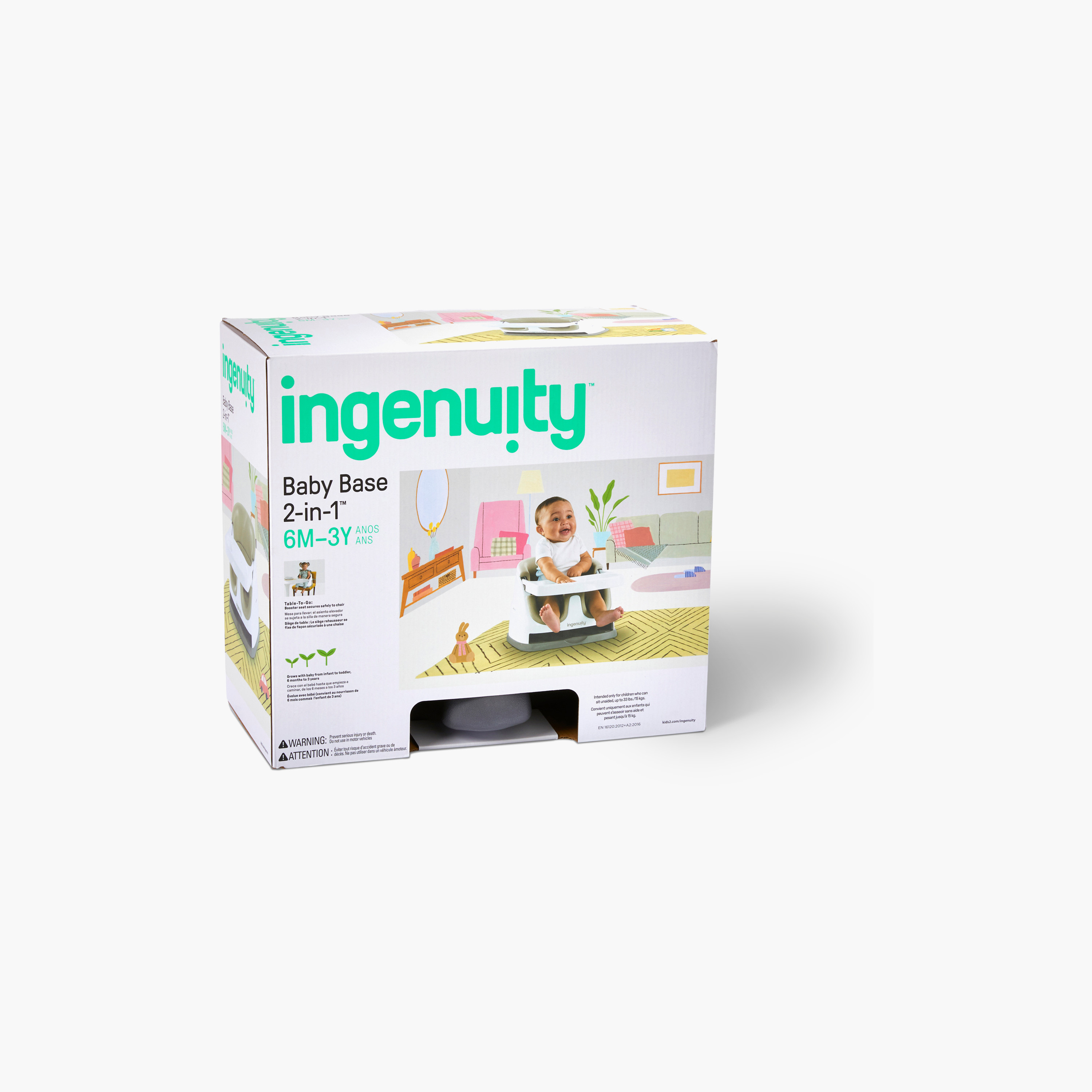 Ingenuity Baby Base 2-in-1 Booster Seat - 6 Months +-baby-feeding-highchairsandboosters-image-5