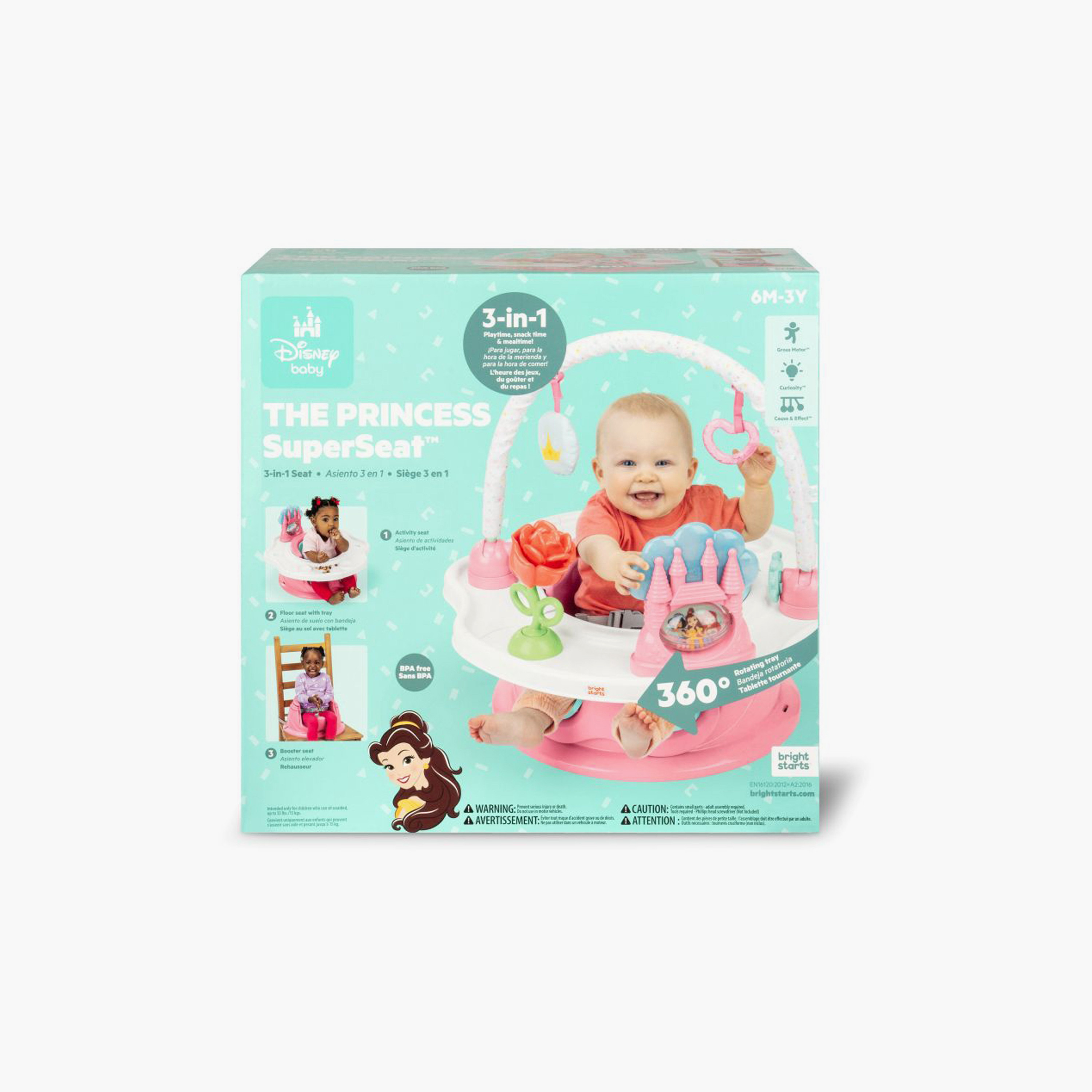 Bright Starts Disney Princess 3-in-1 Super Seat - 6 Months to 3 Years-toys-babyandtoddlertoys-rattlesandteethers-image-6