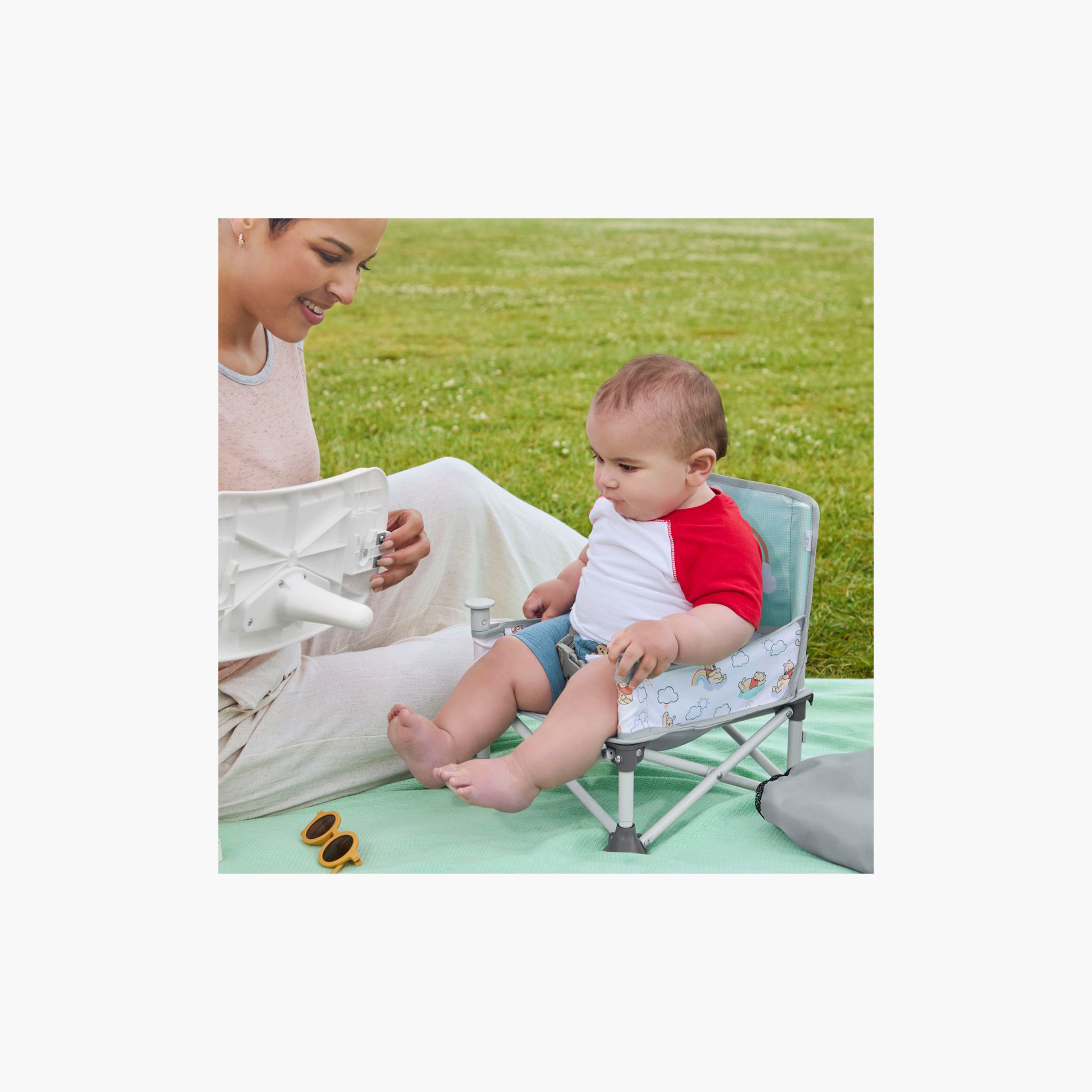 Bright Starts Winnie The Pooh Pop ‘N Sit Portable Booster Seat - 6 Months to 3 Years-baby-feeding-highchairsandboosters-image-2