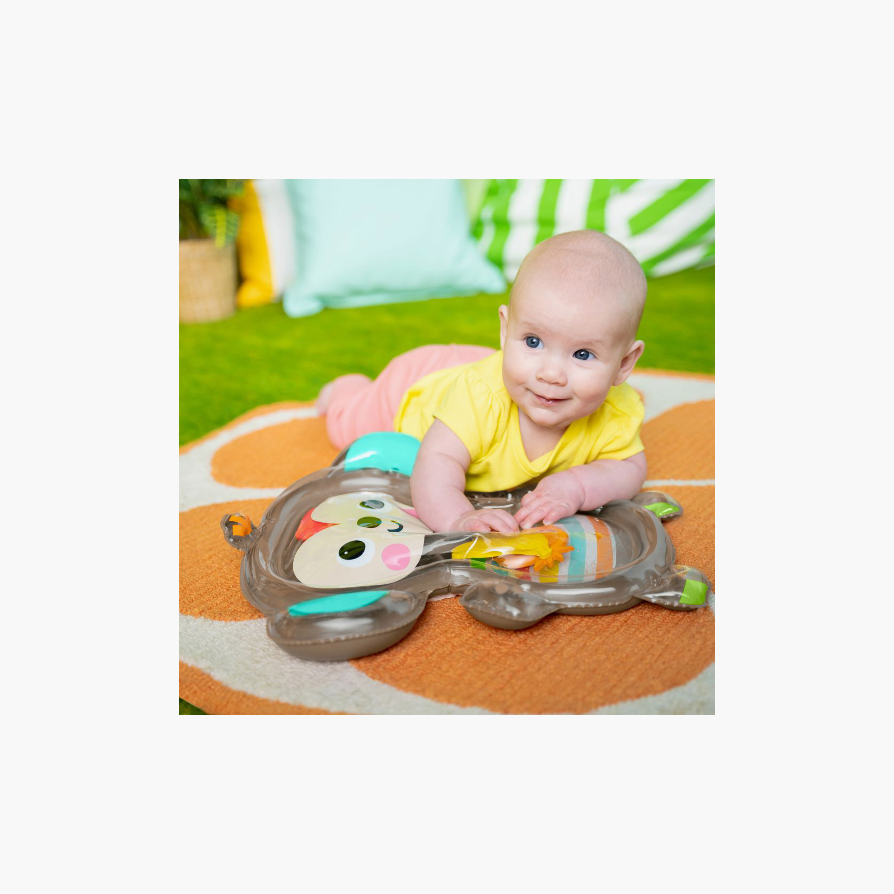Bright Starts Hungry Monkey Tummy Time Water Mat - 0-12 Months-baby-infantactivity-playpensandplaymats-image-3