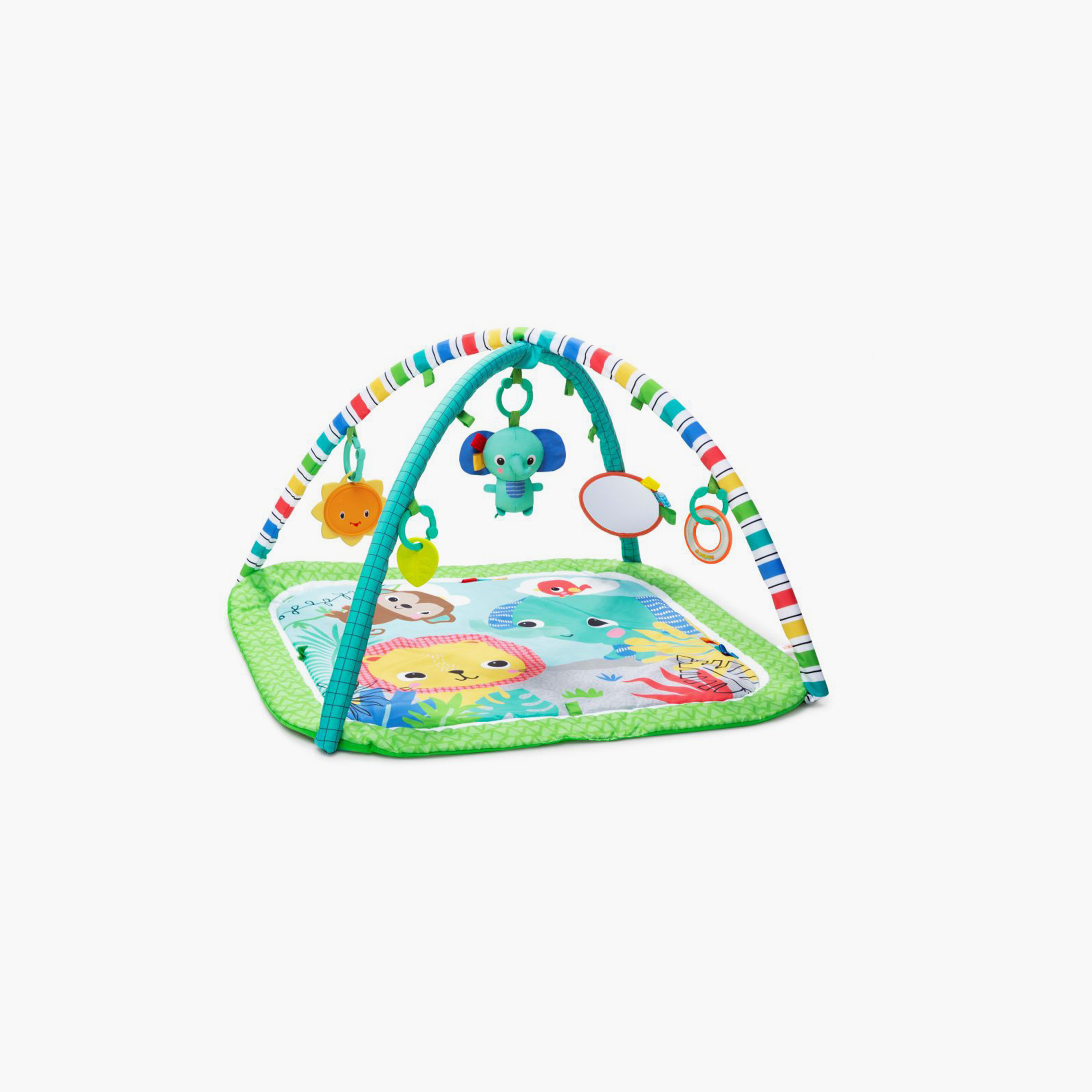 Bright Starts Wild Wiggles FoldAway Activity Gym & Play Mat with Take-Along Toys - 0-12 Months-baby-infantactivity-playgyms-image-1