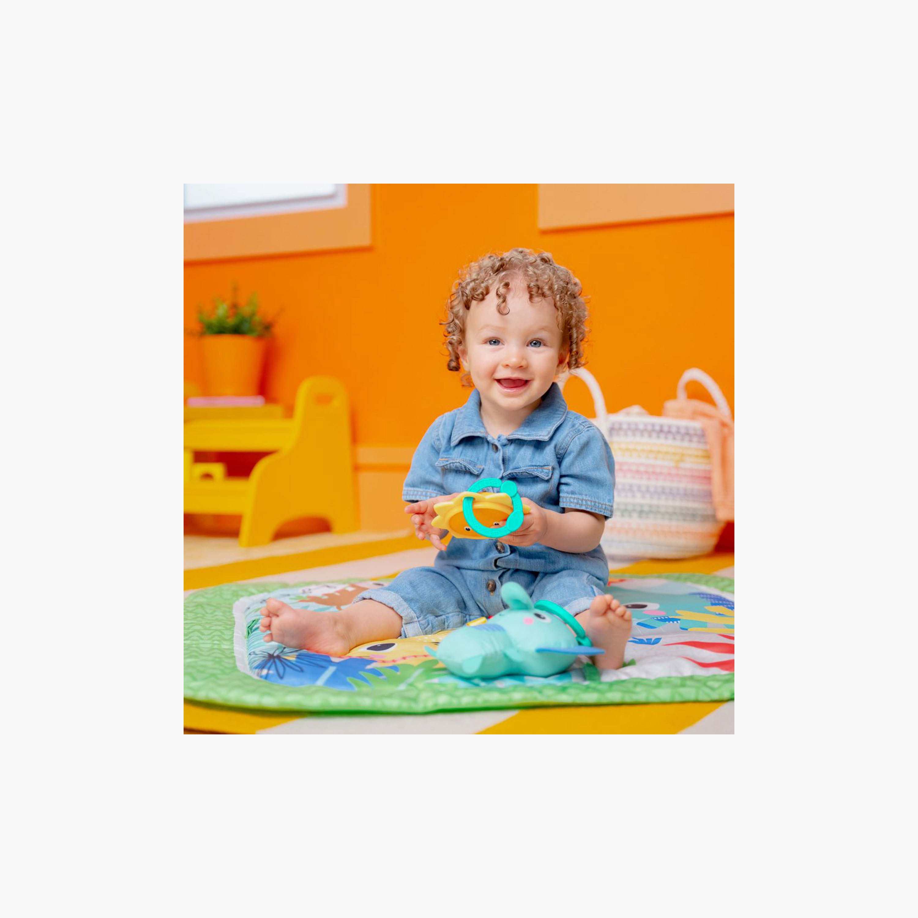 Bright Starts Wild Wiggles FoldAway Activity Gym & Play Mat with Take-Along Toys - 0-12 Months-baby-infantactivity-playgyms-image-4