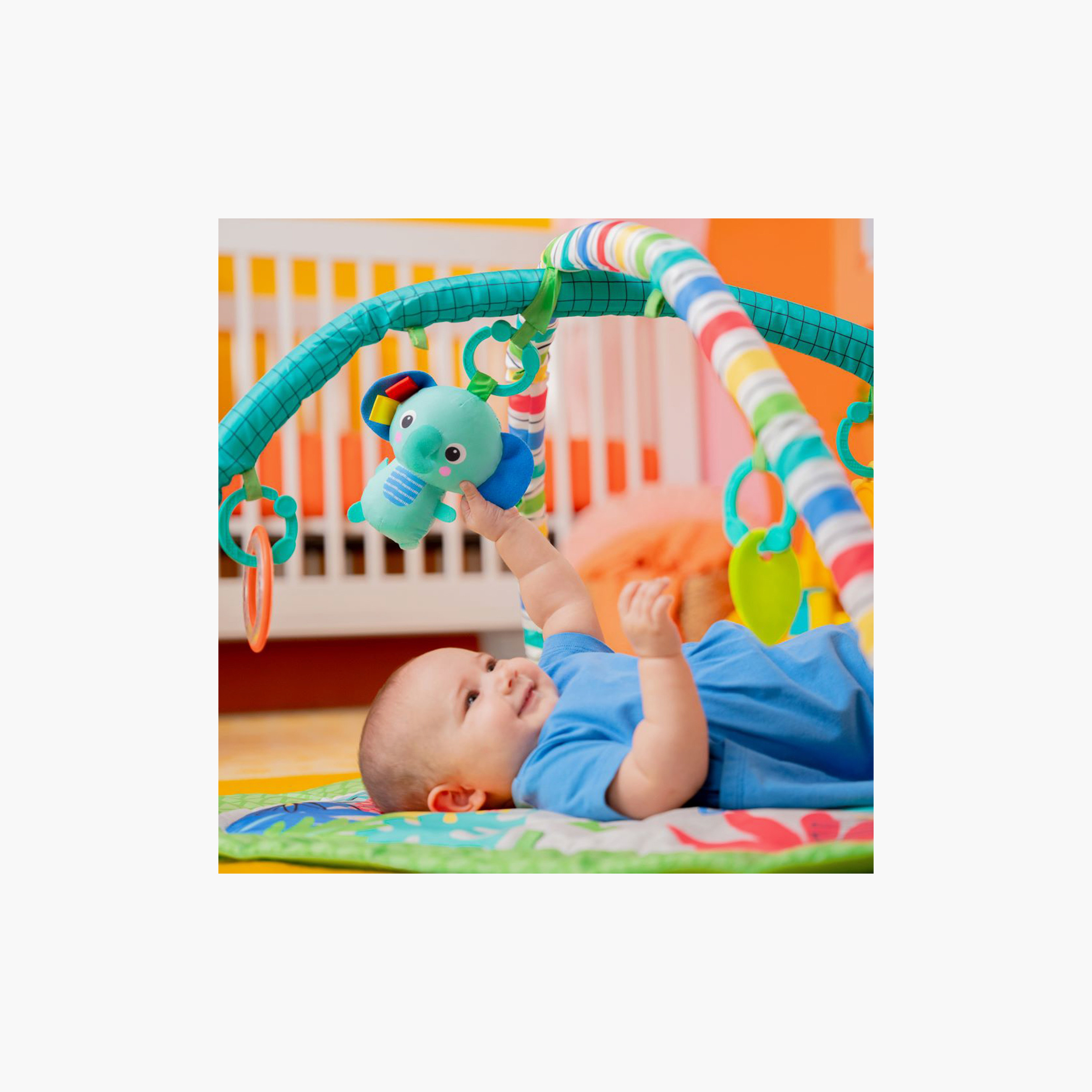 Bright Starts Wild Wiggles FoldAway Activity Gym & Play Mat with Take-Along Toys - 0-12 Months-baby-infantactivity-playgyms-image-5