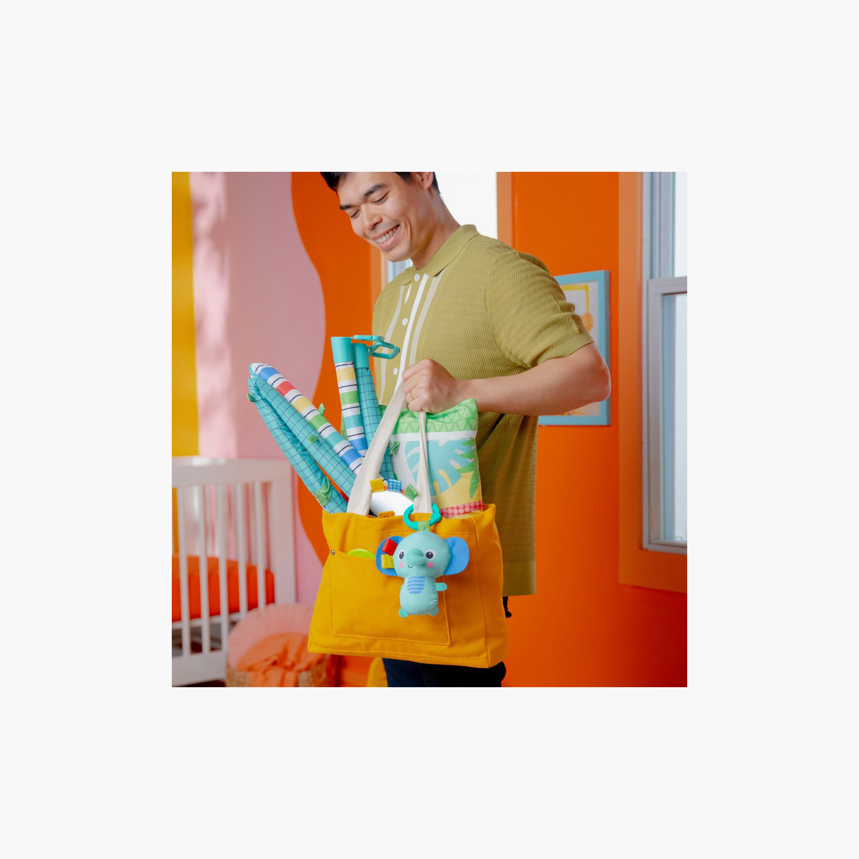 Bright Starts Wild Wiggles FoldAway Activity Gym & Play Mat with Take-Along Toys - 0-12 Months-baby-infantactivity-playgyms-image-6