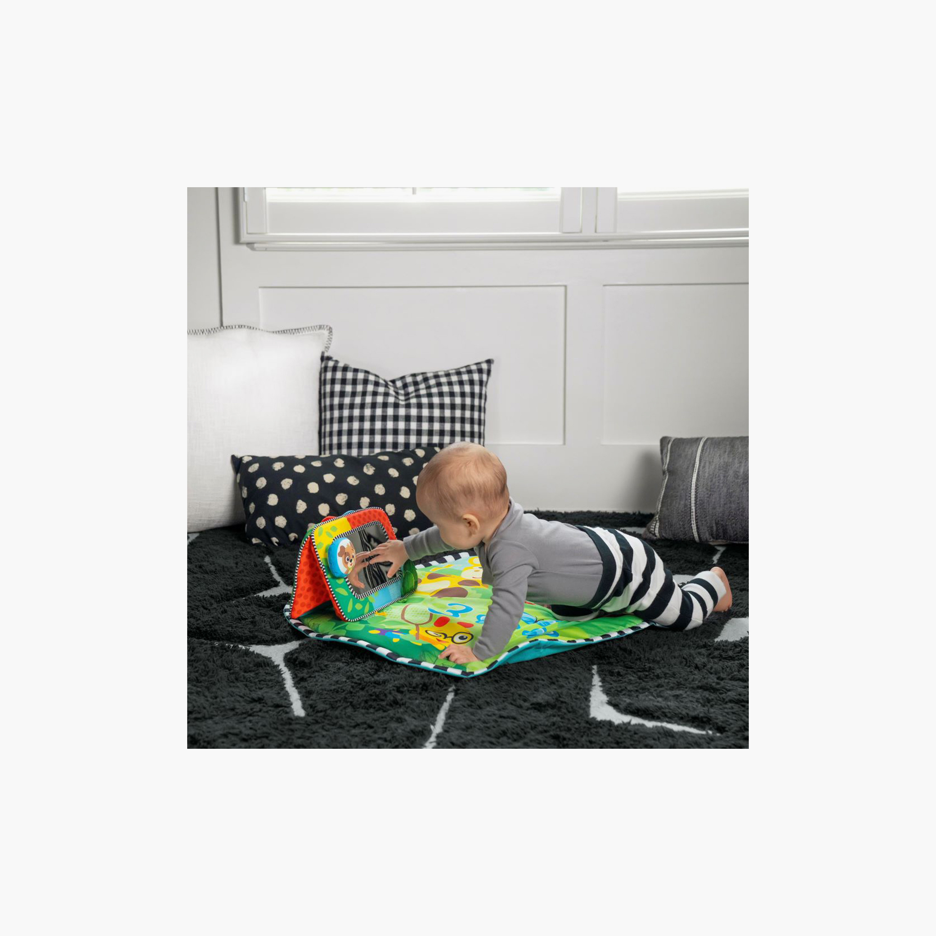 Baby Einstein Discovery Garden Tummy Time Mat & Mirror - 0-6 Months-baby-infantactivity-playpensandplaymats-image-3