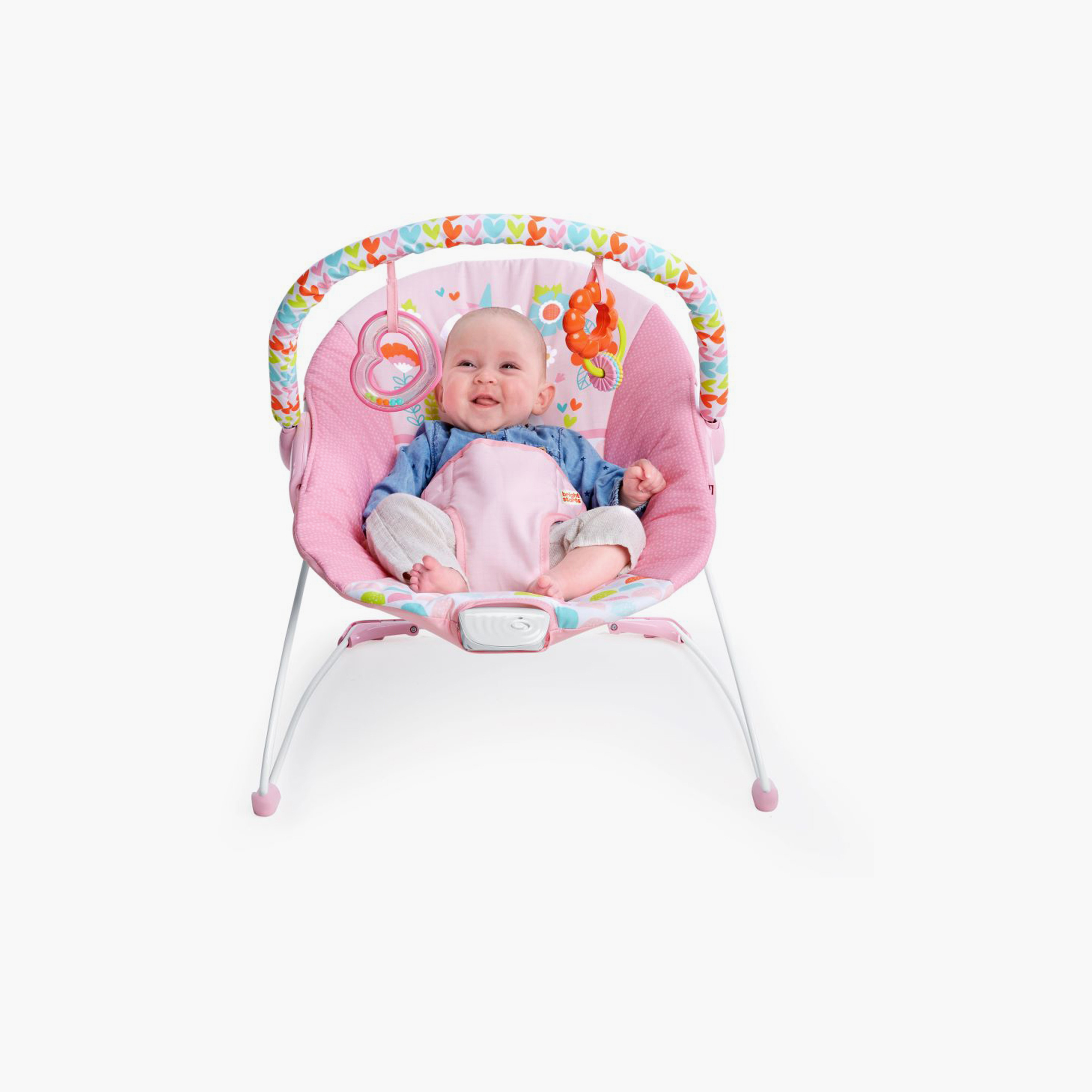 Bright Starts Fancy Fantasy Vibrating Bouncer with Removable Toy Bar - 0-6 Months-baby-infantactivity-bouncers-image-2