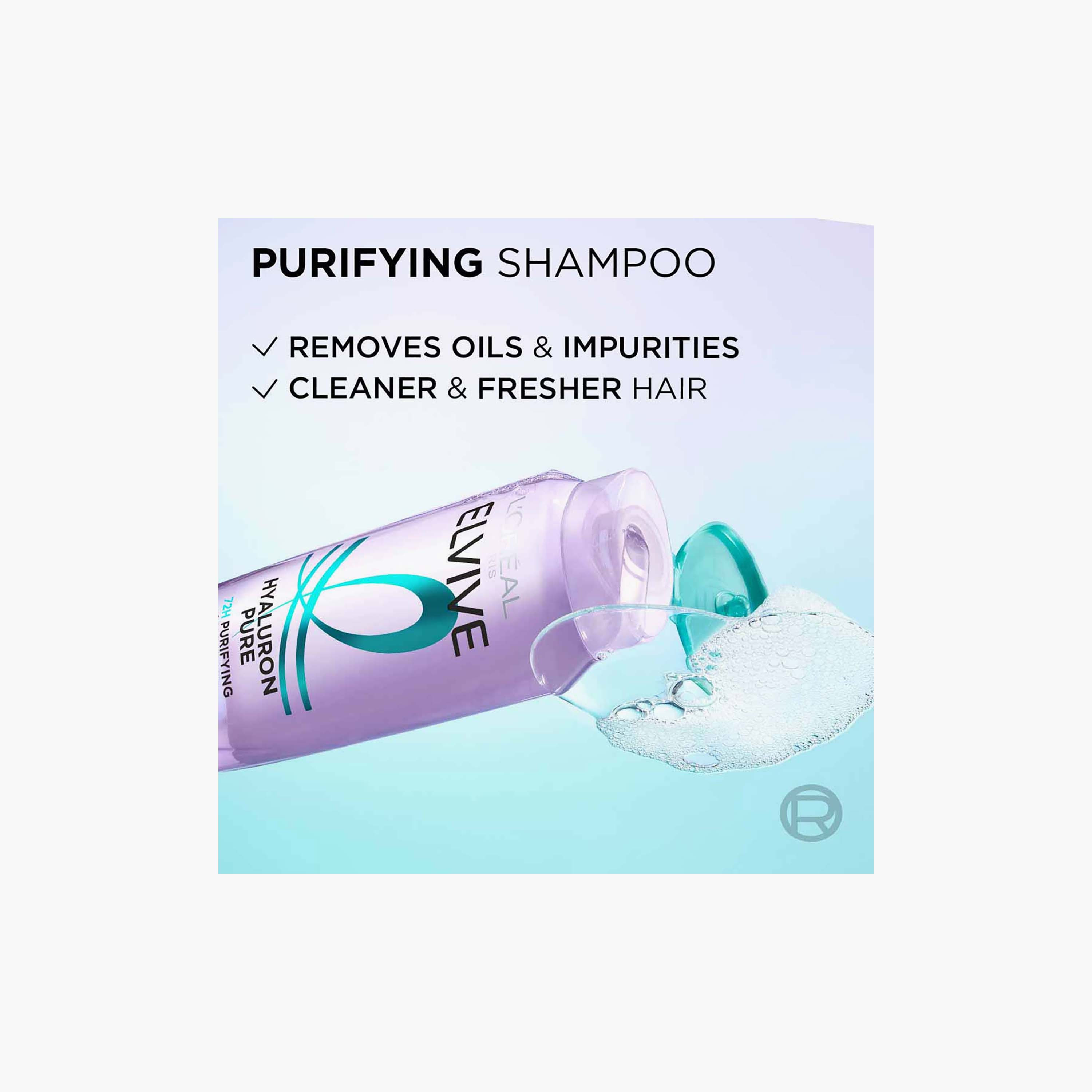 L'Oreal Elvive Hyaluron Pure Shampoo 400ml-beautyandpersonalcare-hair-haircare-shampoos-image-2