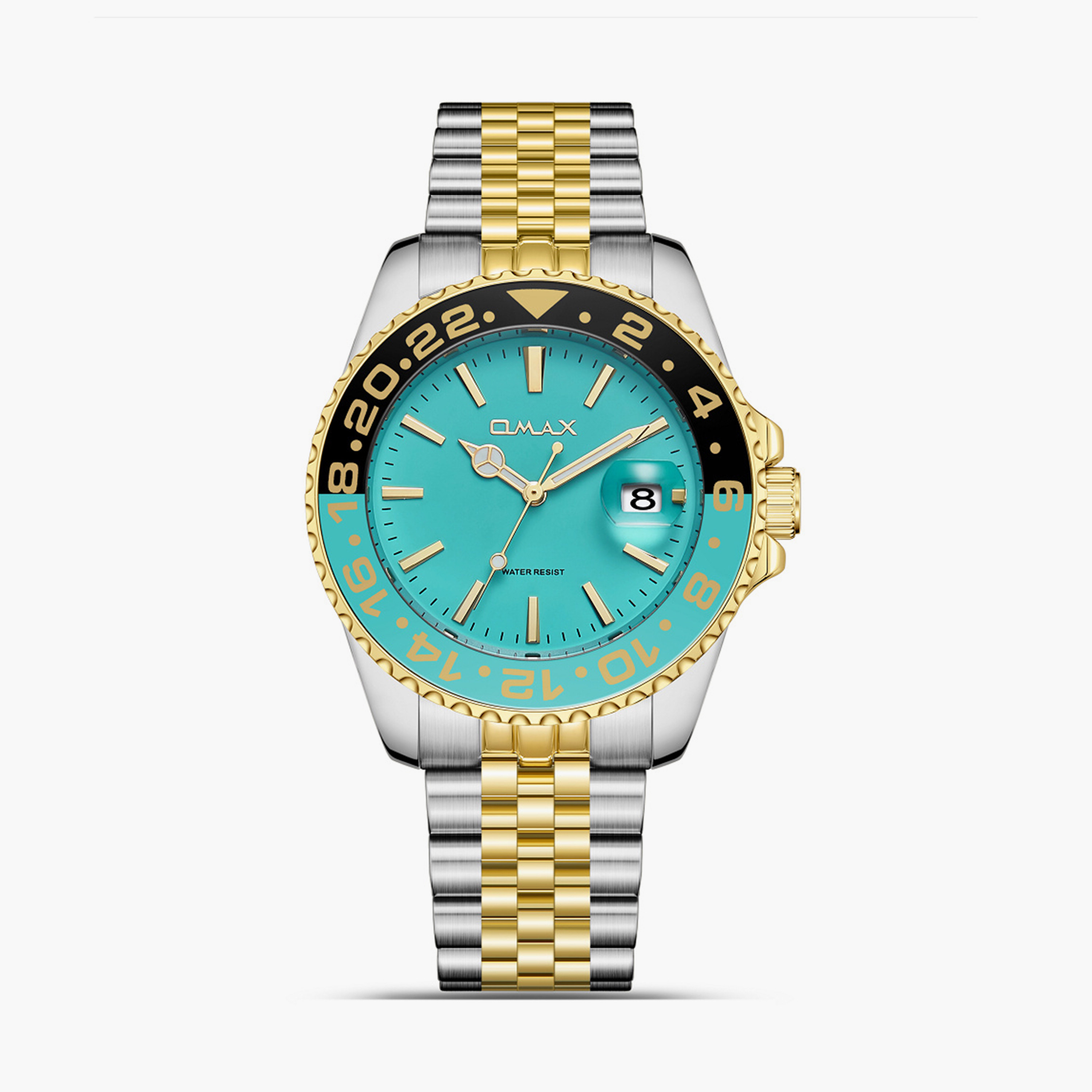 Omax Men's 40MM Silver Analog Metal Strap Watch | SQ-AD001PQ3I-men-watchesandjewellery-watches-image-1