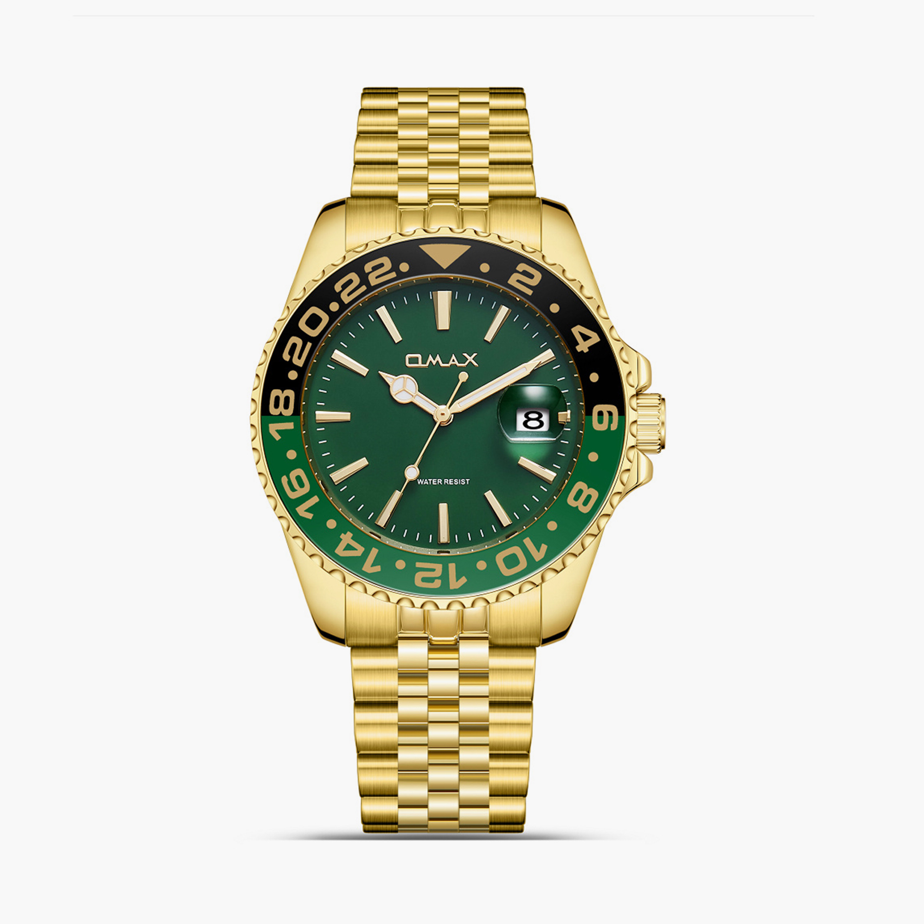 أوماكس- ساعة تناظرية   للرجال  سوار معدني  لون ذهبي   40مم | SQ-AD001GD1I-men-watchesandjewellery-watches-image-1