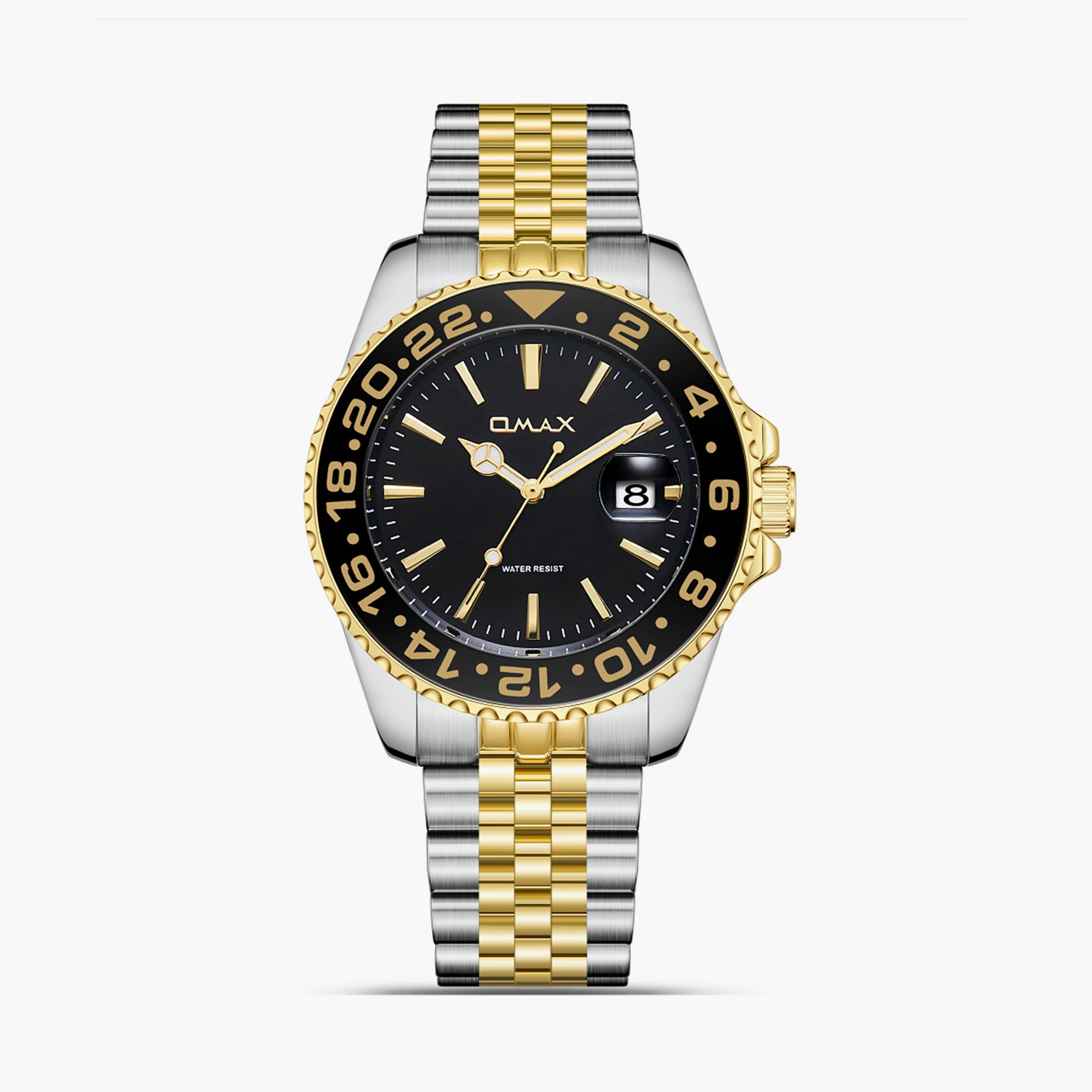 Omax Men's 40MM Dual Tone Analog Metal Strap Watch | SQ-AD001T2II-men-watchesandjewellery-watches-image-1