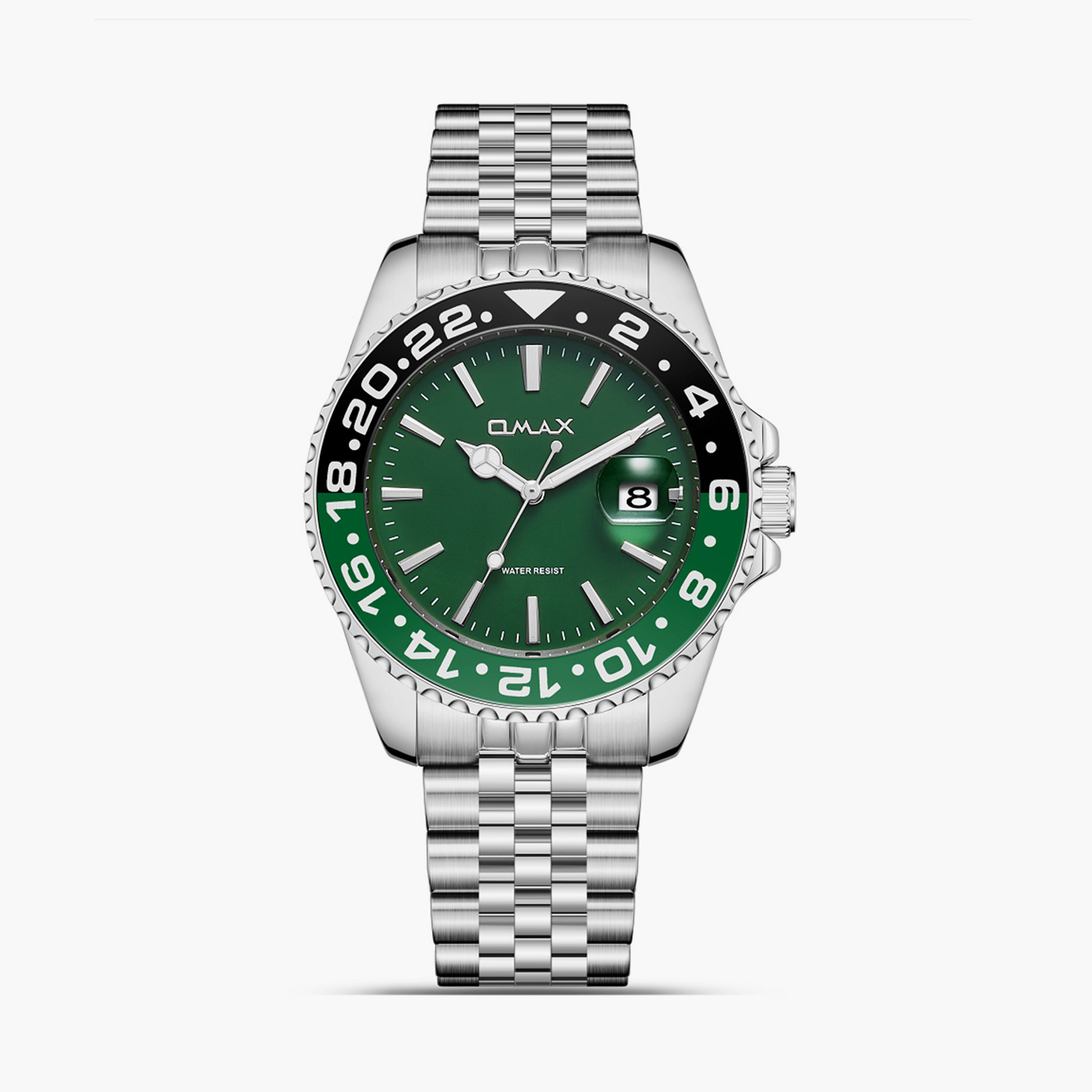 Omax Men's 40MM Silver Analog Metal Strap Watch | SQ-AD001PD3I-men-watchesandjewellery-watches-image-1