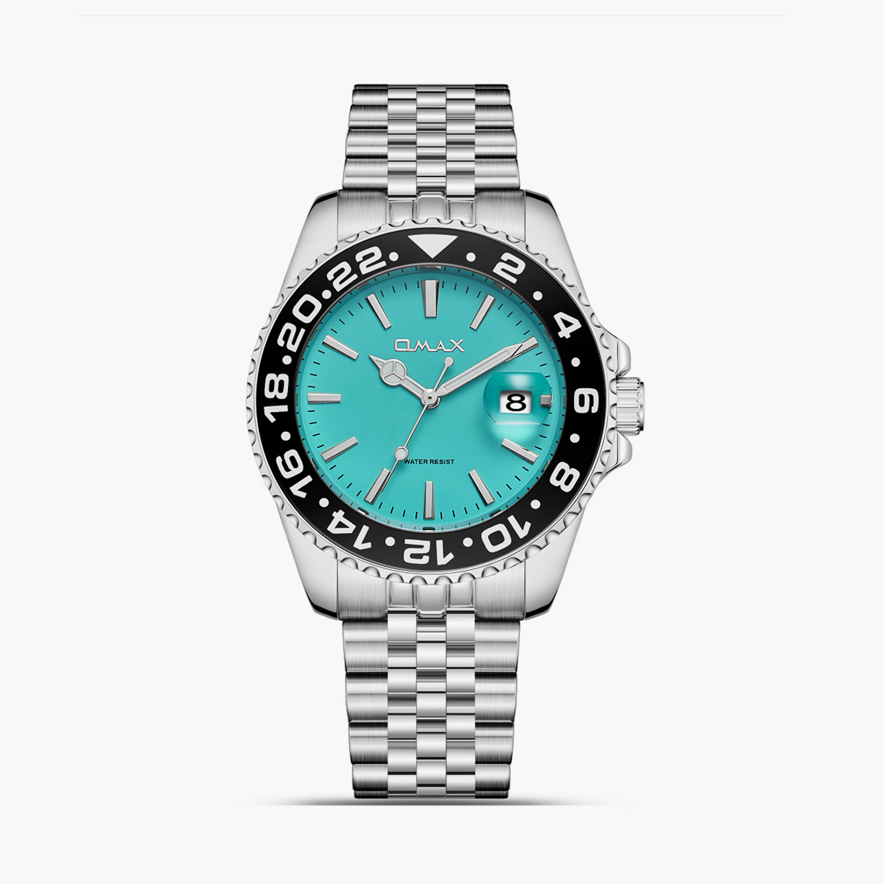 أوماكس- ساعة تناظرية   للرجال  سوار معدني  لون فضي   40مم | SQ-AD001PT3I-men-watchesandjewellery-watches-image-1
