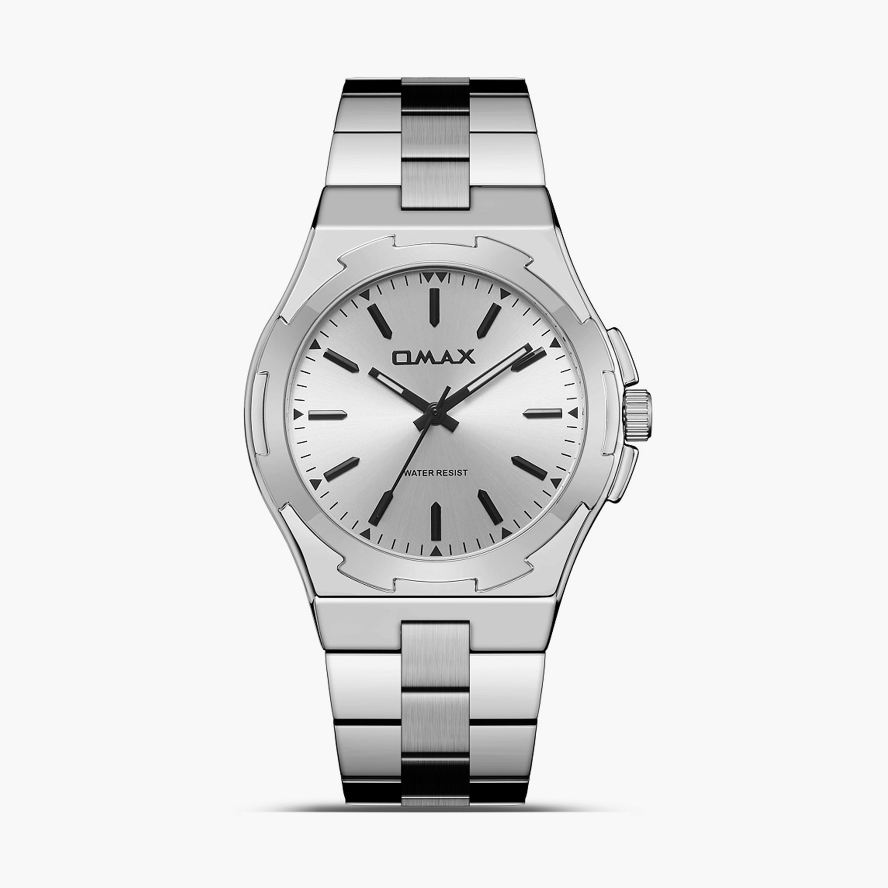 Omax Men's 40MM Silver Analog Metal Strap Watch | SQ-AS001P33I-men-watchesandjewellery-watches-image-1