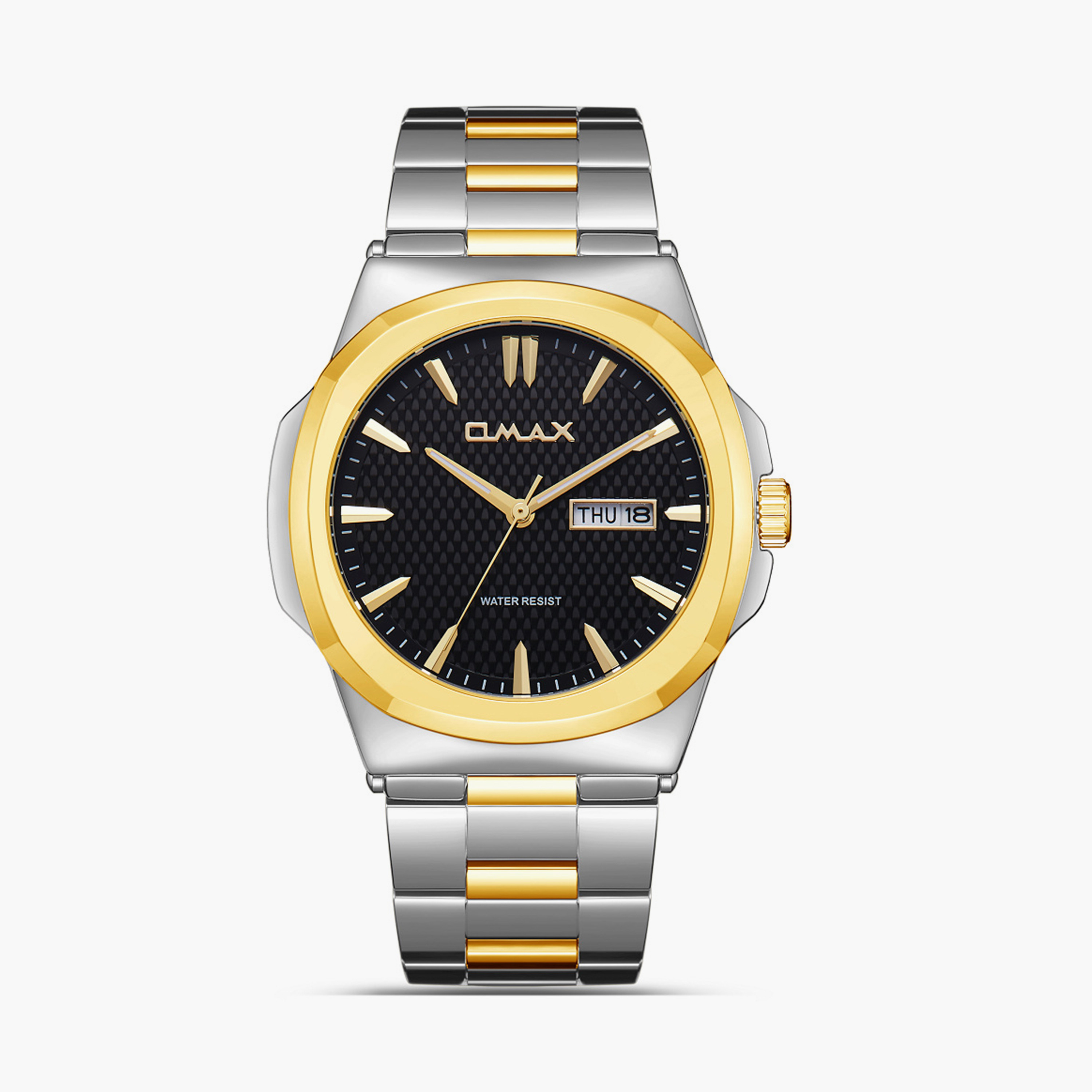 أوماكس- ساعة تناظرية   للرجال  سوار معدني  لون مزدوج   44مم | SQ-AT001T2II-men-watchesandjewellery-watches-image-1