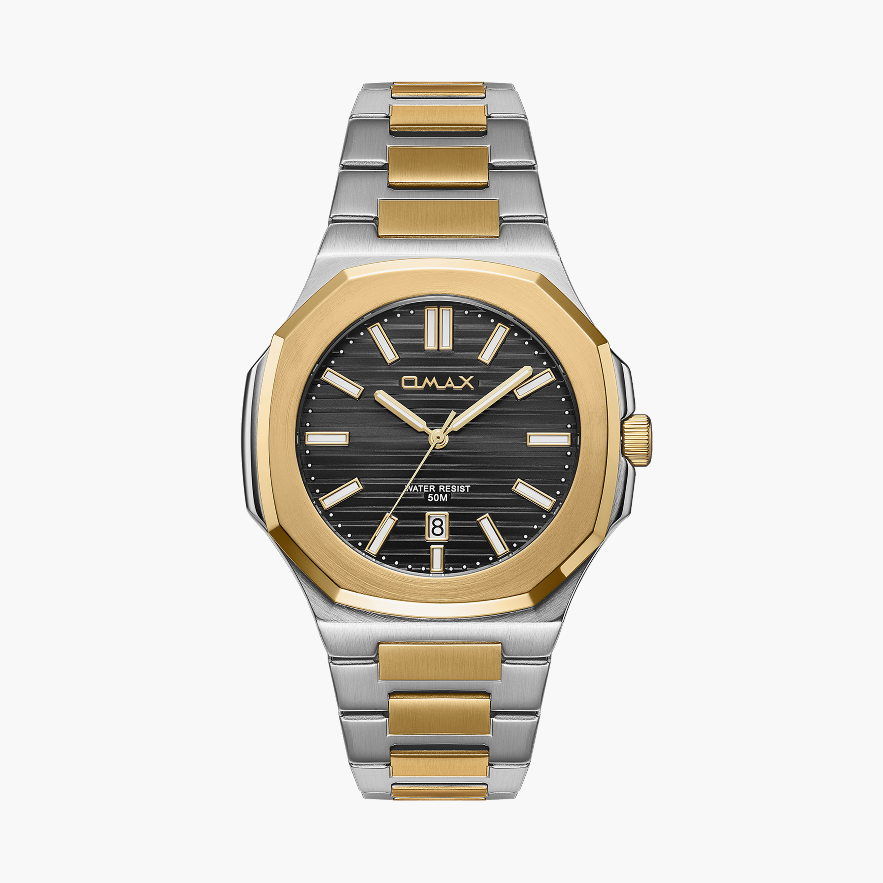 Omax Men's 42MM Dual Tone Analog Metal Strap Watch | 00BFD003A002-men-watchesandjewellery-watches-image-1