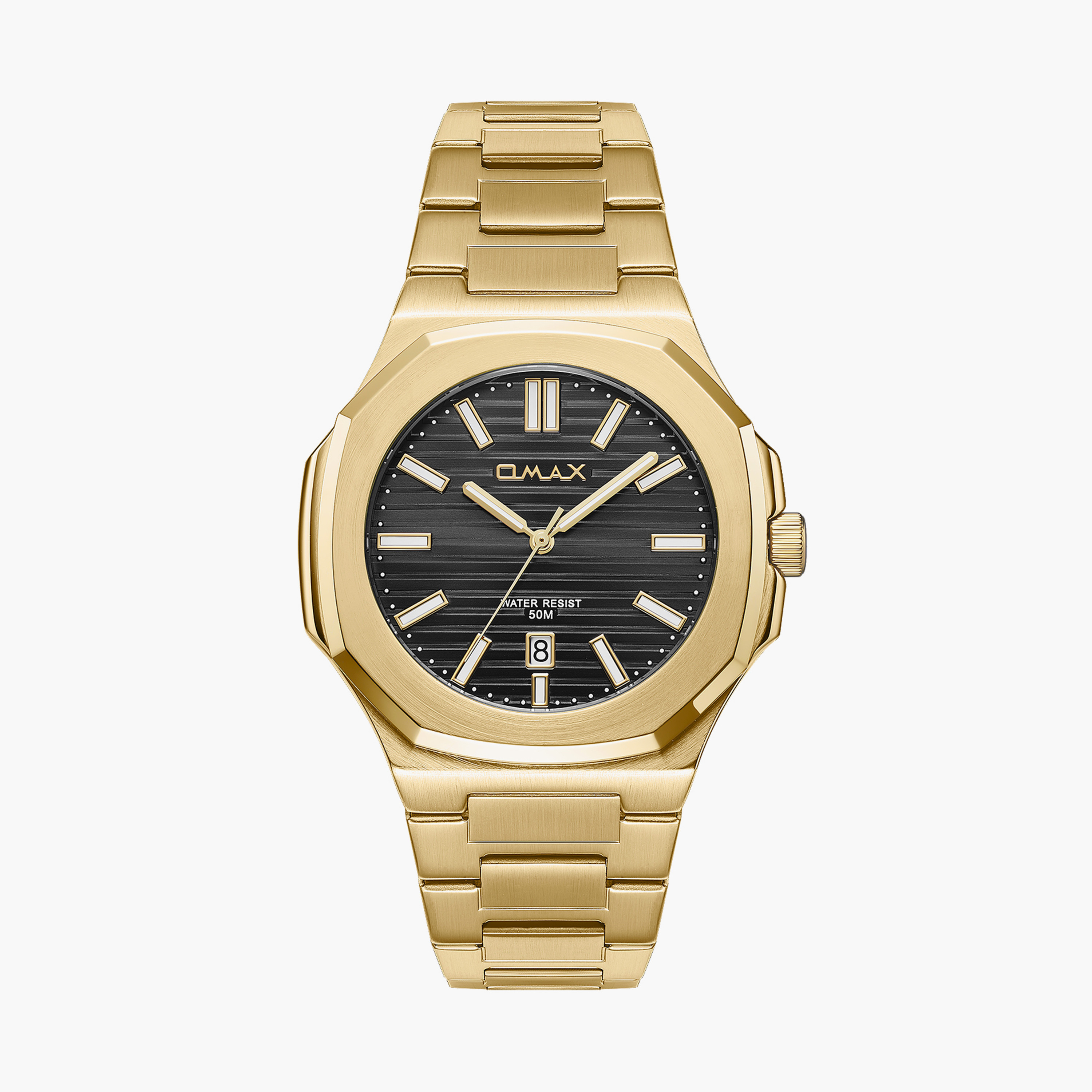 أوماكس- ساعة تناظرية   للرجال  سوار معدني  لون ذهبي   42مم | 00BFD003D002-men-watchesandjewellery-watches-image-1