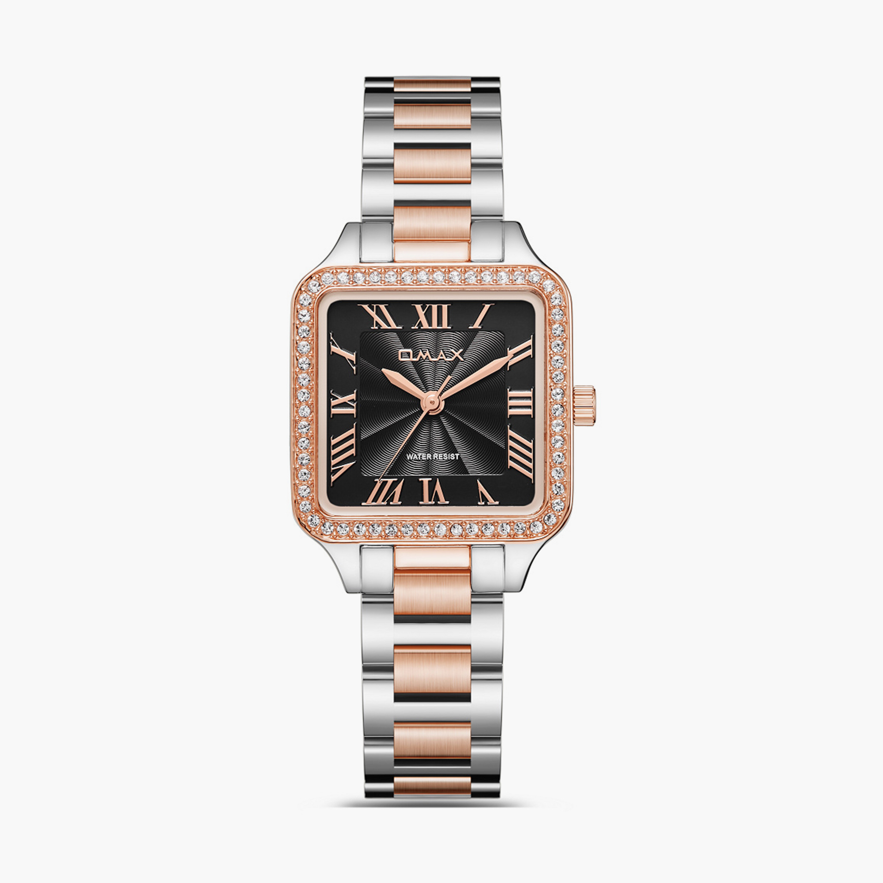 أوماكس- ساعة تناظرية   للنساء  سوار معدني  لون ذهبي   28مم | SQ-BS002C2SR-women-watchesandjewellery-watches-image-1