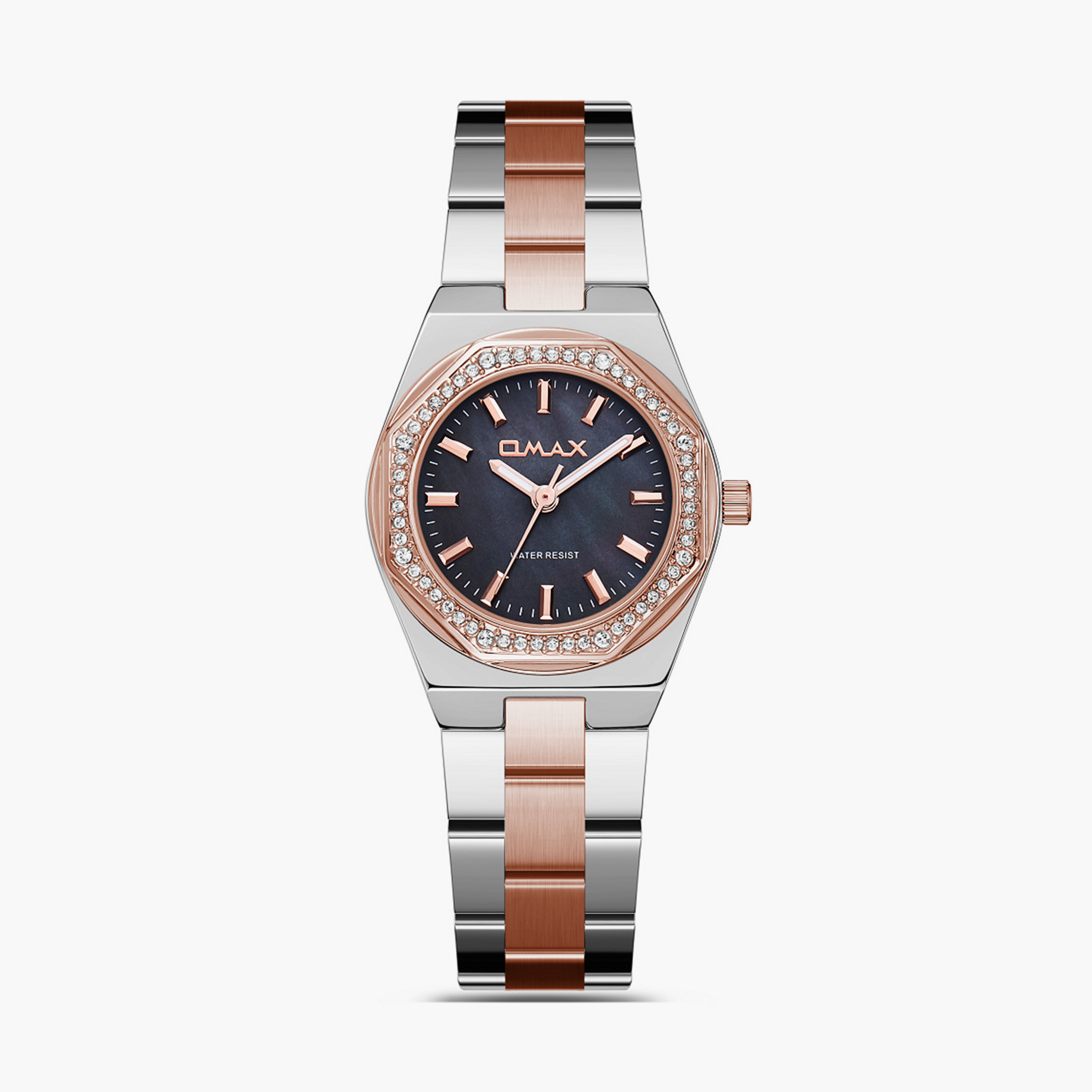 أوماكس- ساعة تناظرية   للنساء  سوار معدني  لون ذهبي   28مم | SQ-BS008C2SI-women-watchesandjewellery-watches-image-1