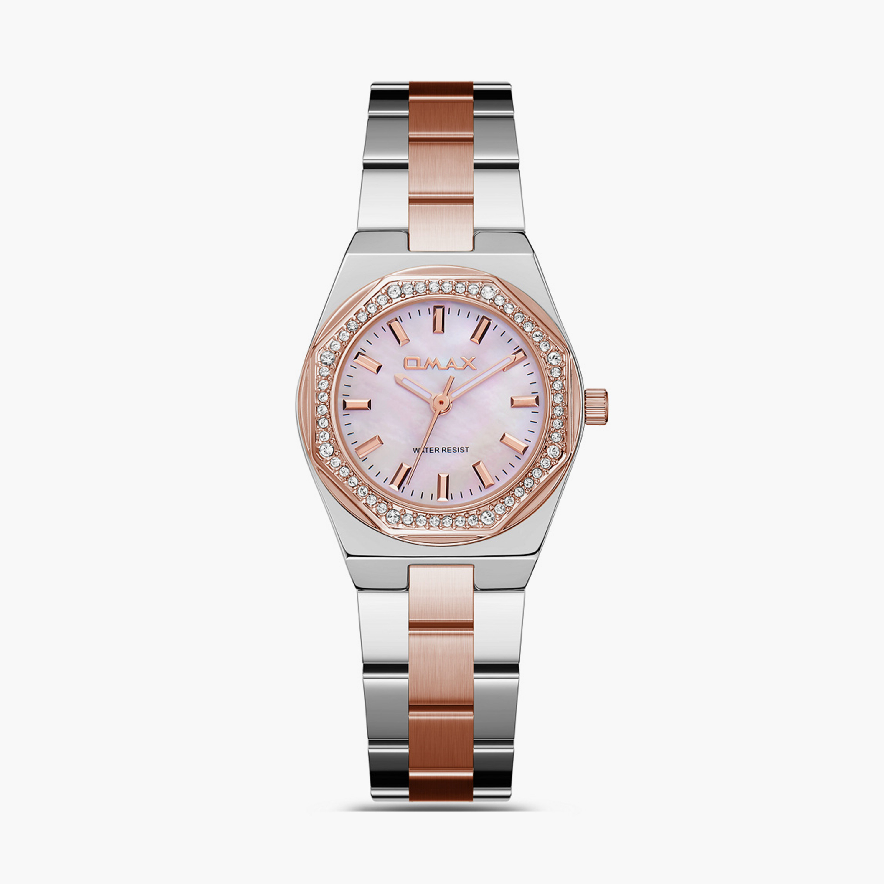 Omax Women's 28MM Gold Analog Metal Strap Watch | SQ-BS008C2SI-women-watchesandjewellery-watches-image-1