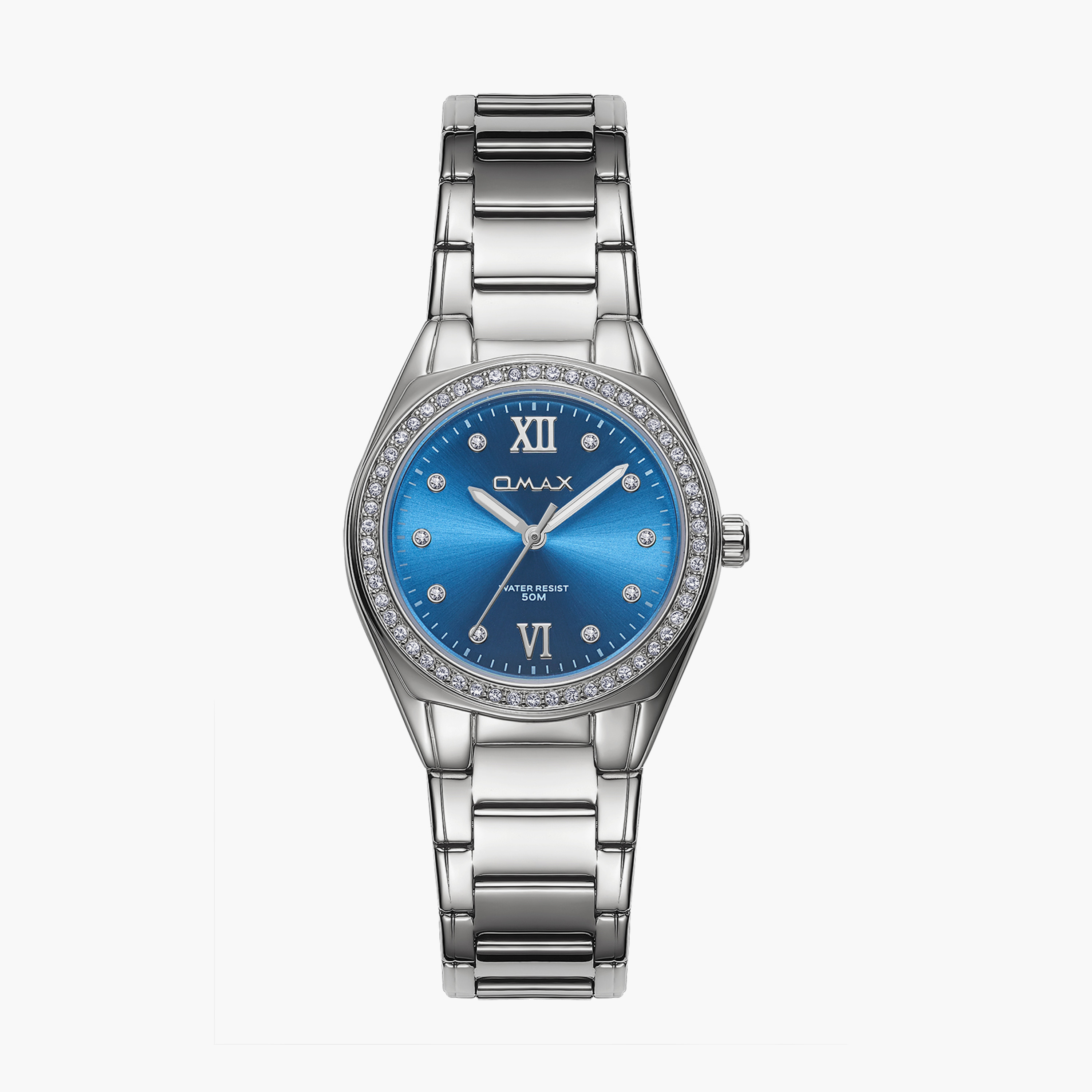 أوماكس- ساعة تناظرية   للنساء  سوار معدني  لون فضي   36مم | 00JAS016I006-women-watchesandjewellery-watches-image-1