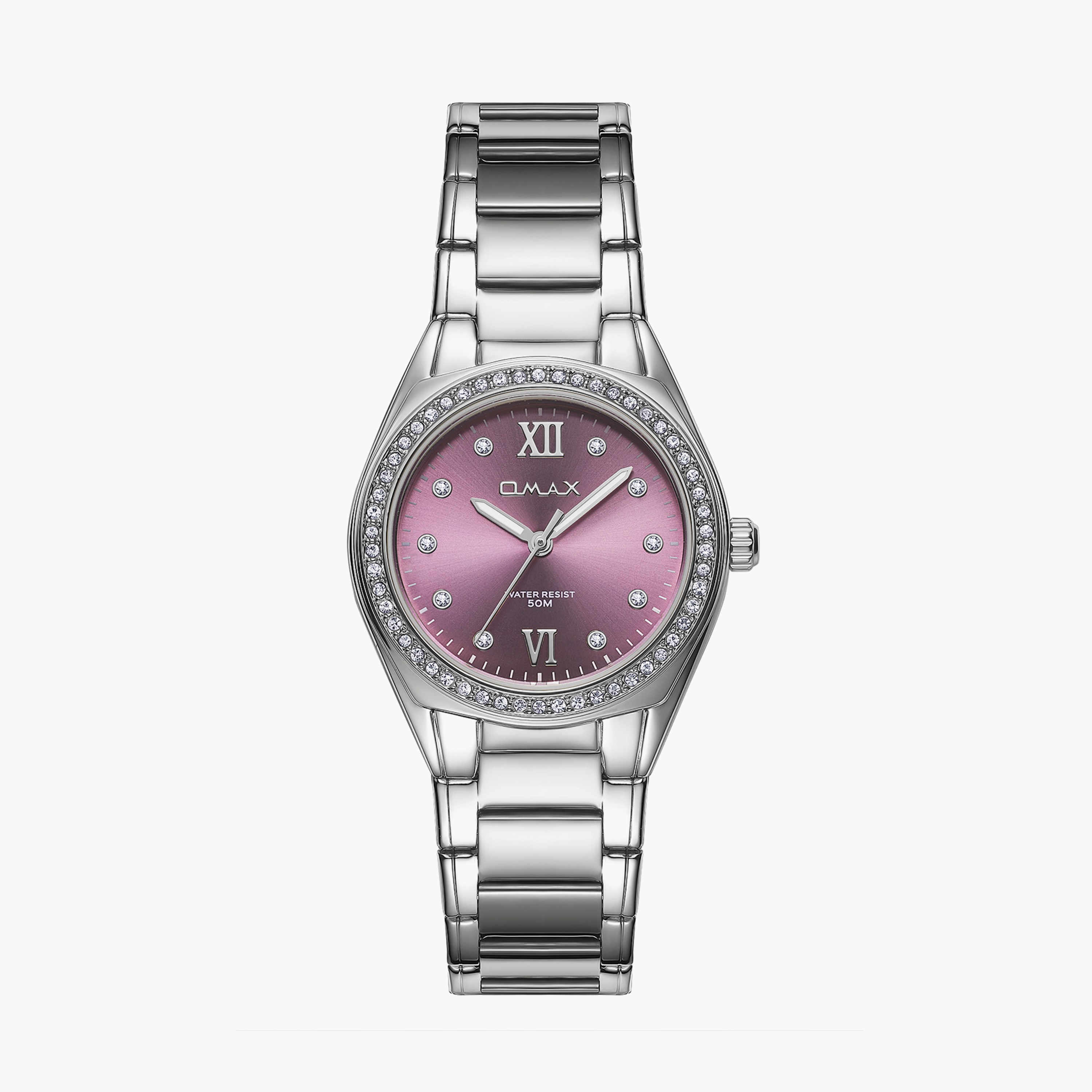 أوماكس- ساعة تناظرية   للنساء  سوار معدني  لون فضي   36مم | 00JAS016I006-women-watchesandjewellery-watches-image-1