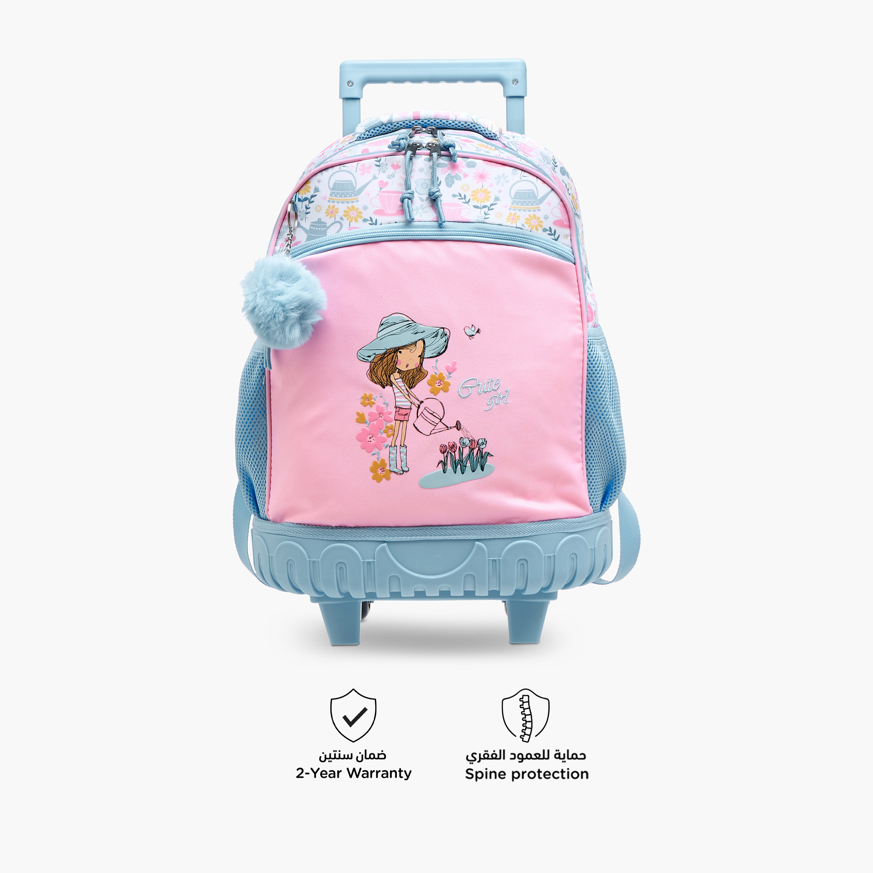 Juniors Printed Trolley Backpack with Retractable Handle - 17 inches-school-bagsandbackpacks-trolleybags-image-4