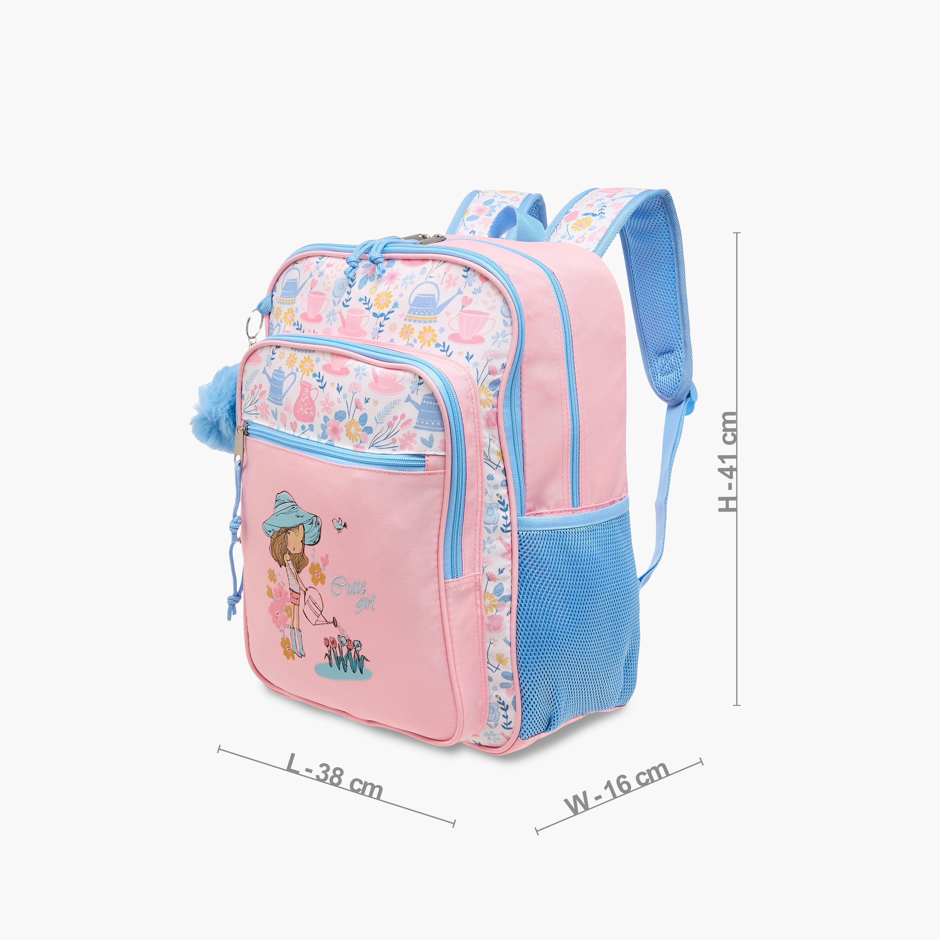 شنطة ظهر بطبعات بحمالات قابلة للتعديل وسحّاب إغلاق من جونيورز - 16 بوصة-school-bagsandbackpacks-backpacks-image-2
