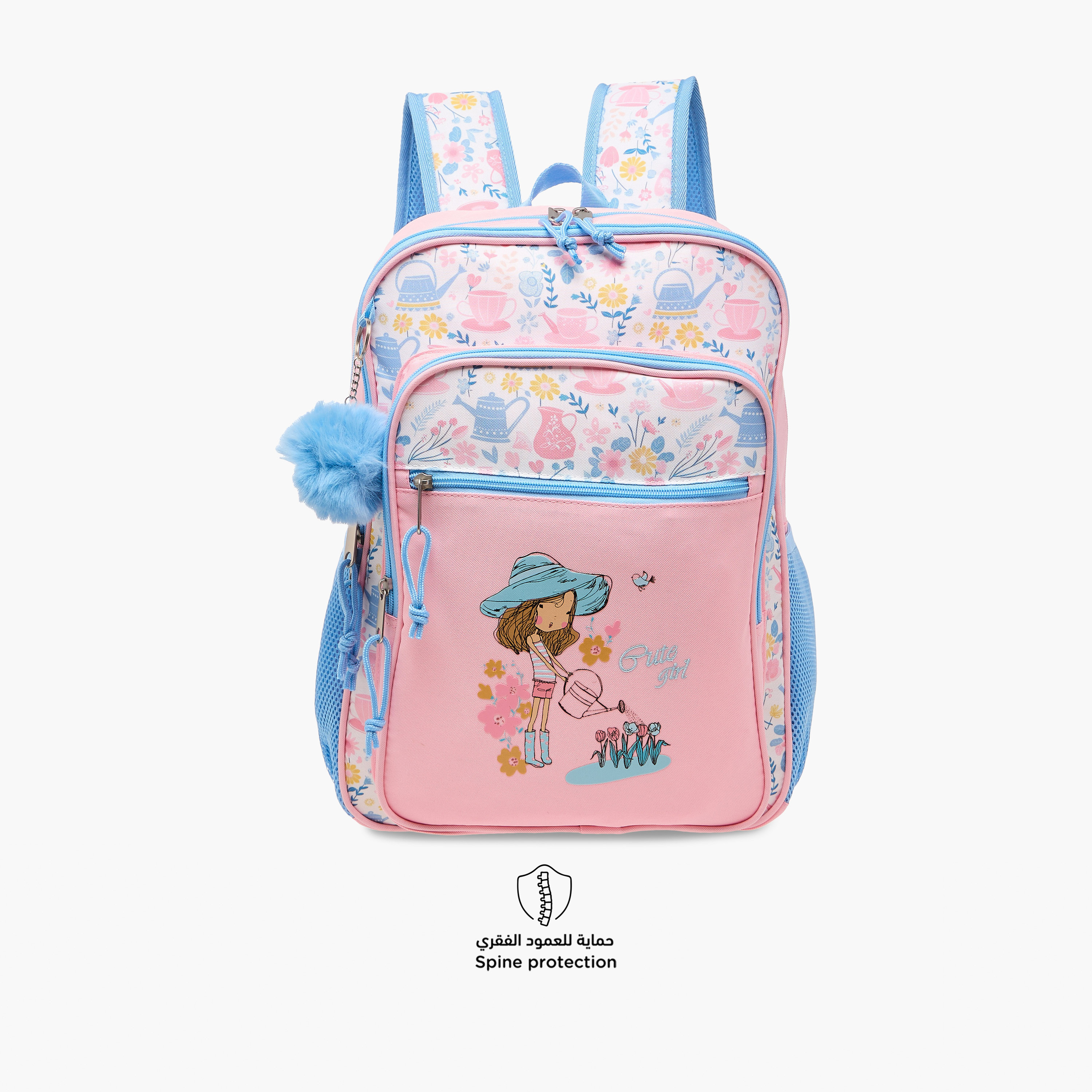 شنطة ظهر بطبعات بحمالات قابلة للتعديل وسحّاب إغلاق من جونيورز - 16 بوصة-school-bagsandbackpacks-backpacks-image-4