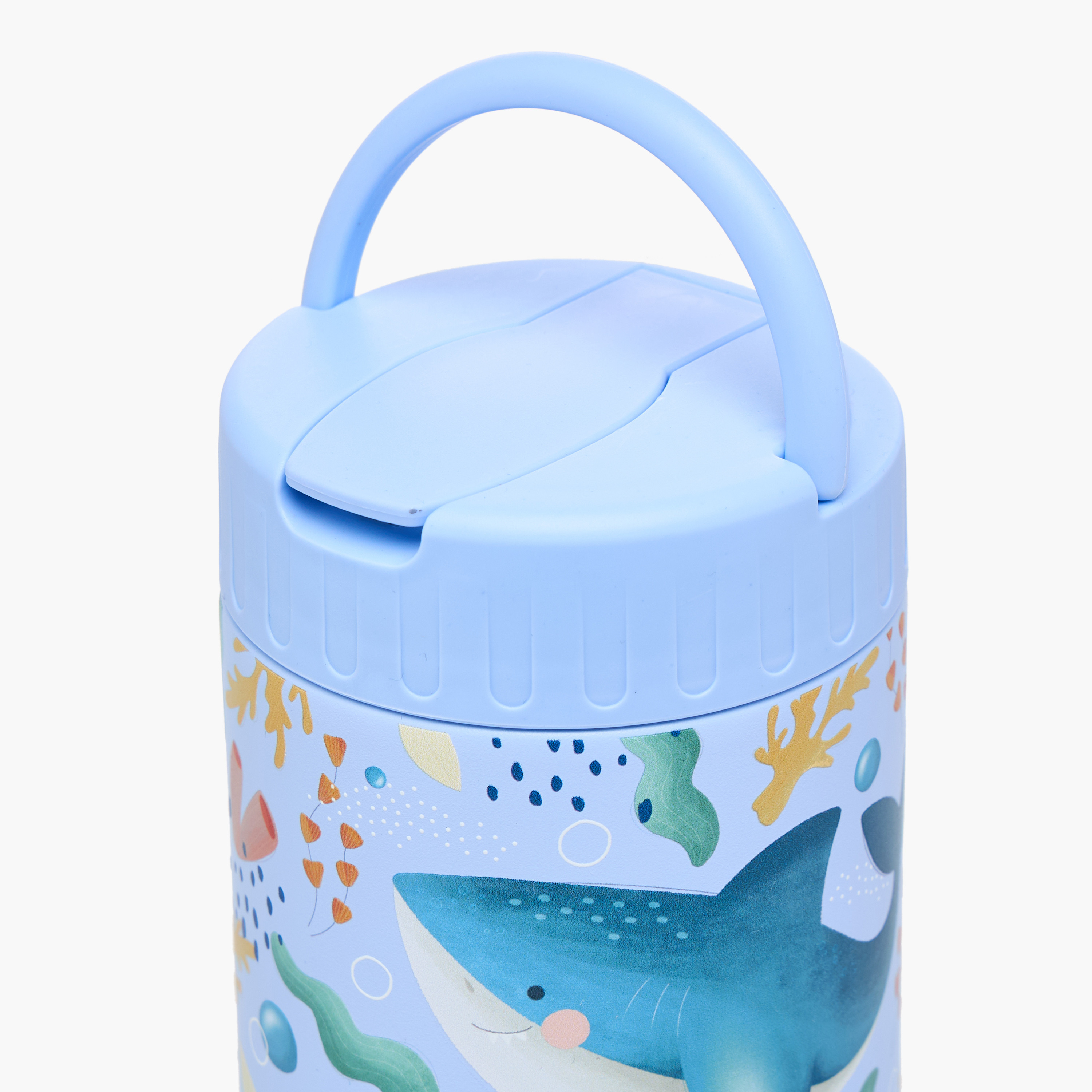 Sassi Whale Print Stainless Steel Food Jar with Handle - 350 ml-school-lunchessentials-lunchboxes-image-3
