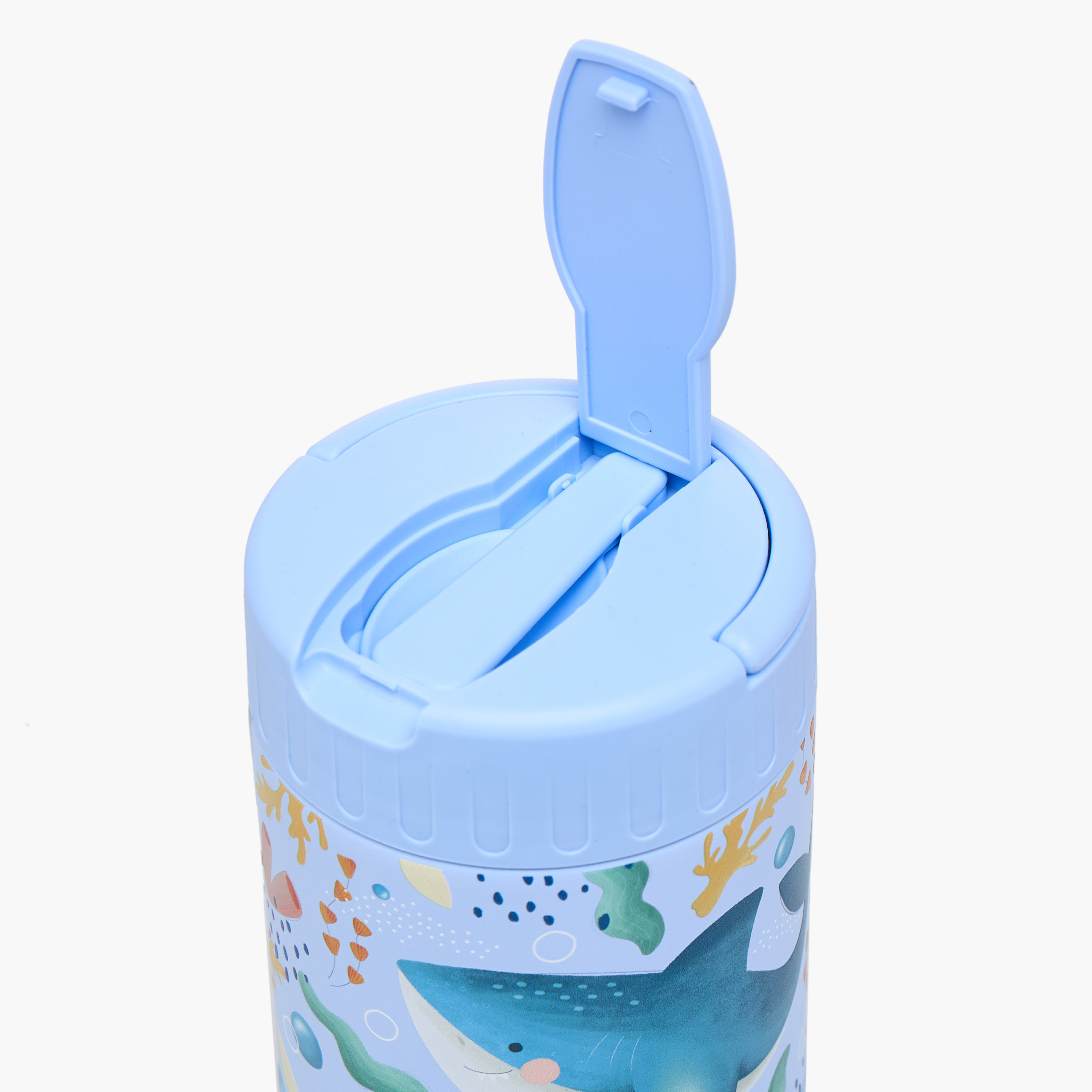 Sassi Whale Print Stainless Steel Food Jar with Handle - 350 ml-school-lunchessentials-lunchboxes-image-5