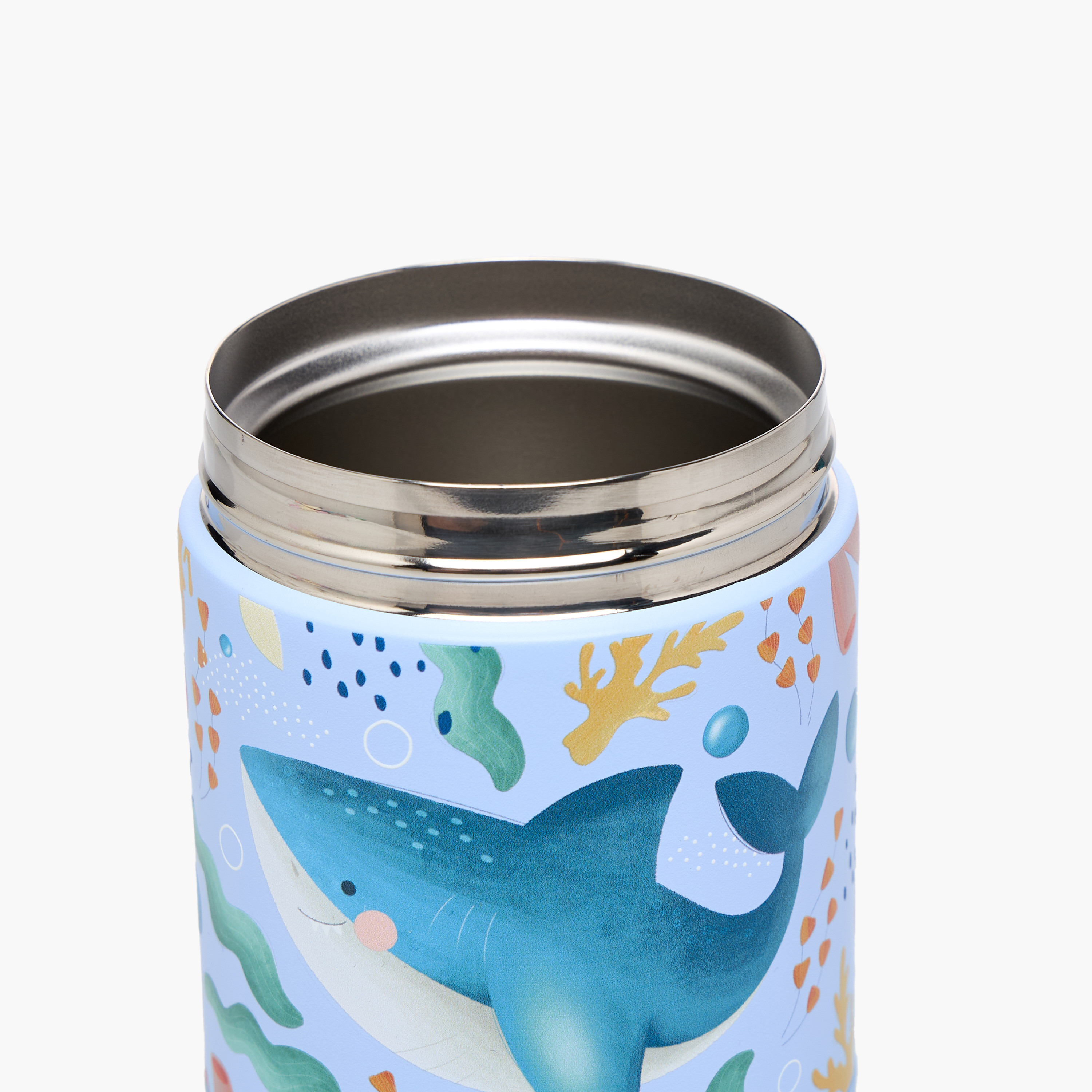 Sassi Whale Print Stainless Steel Food Jar with Handle - 350 ml-school-lunchessentials-lunchboxes-image-7