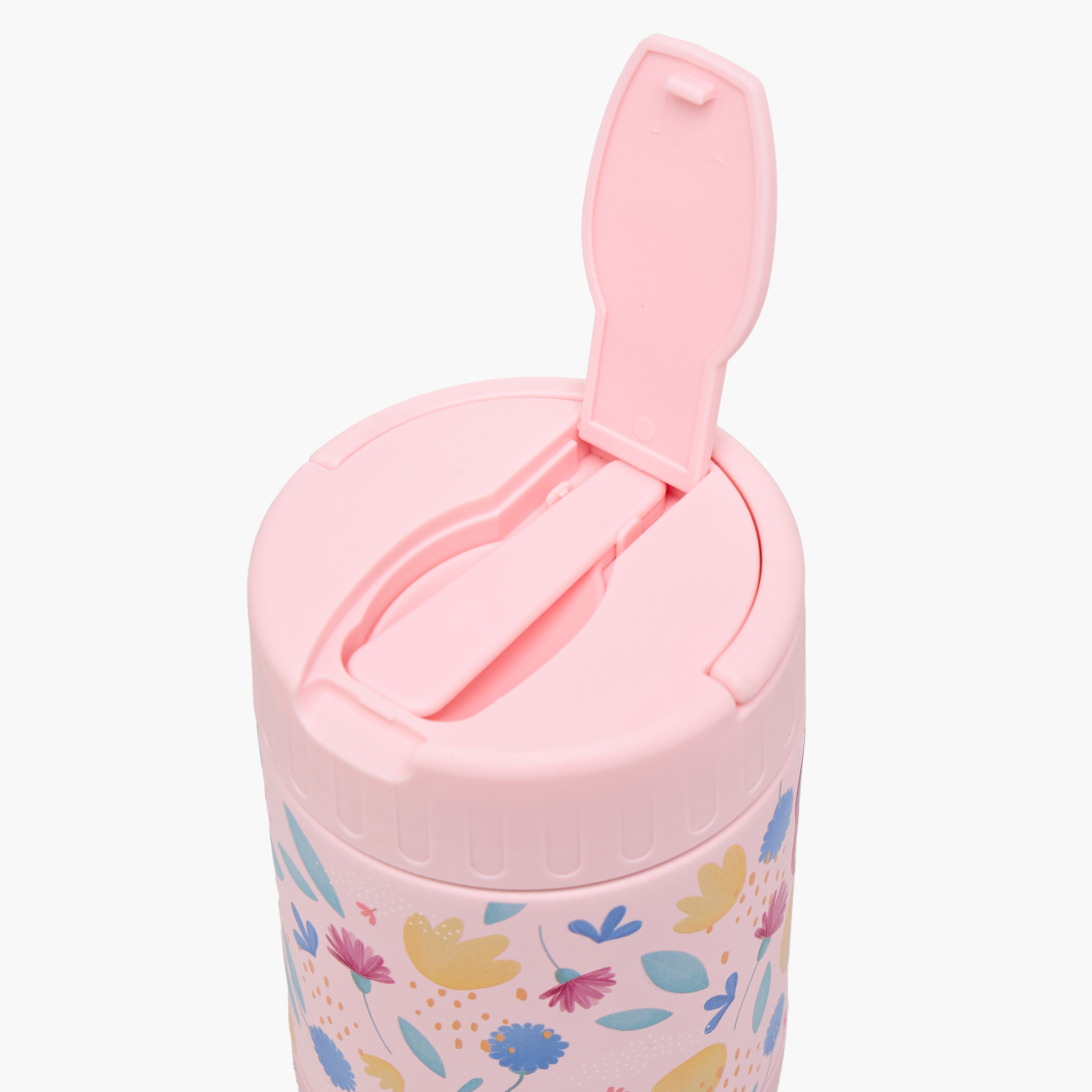 جرة طعام ستانلس ستيل بطبعات فراشة ومقبض من ساسي - 350 مل-school-lunchessentials-lunchboxes-image-5