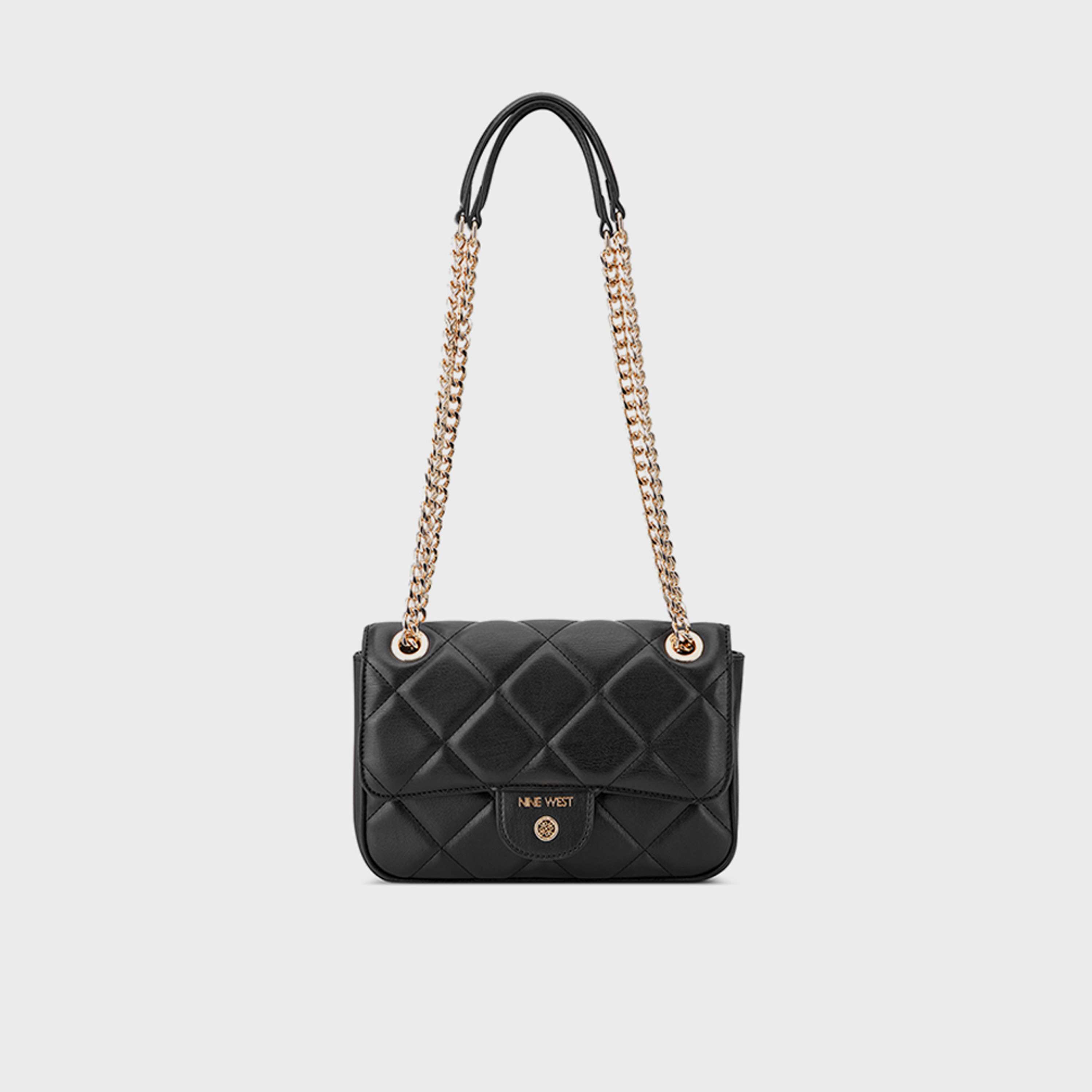 ناين ويست- شنطة كروس ميلاني مبطنة مع إغلاق بغطاء وحزام سلسلة-women-bagsandwallets-handbags-image-1
