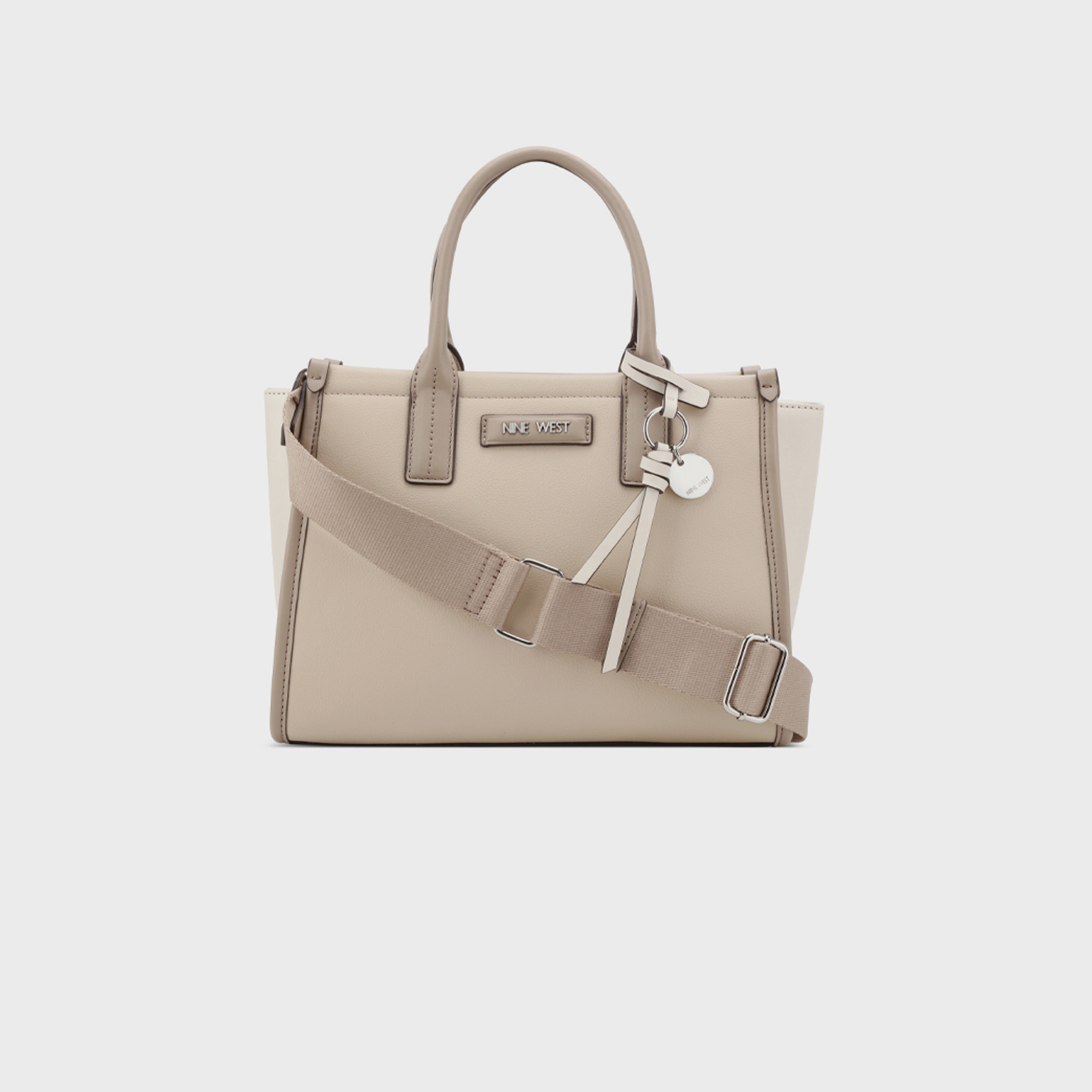 ناين ويست- شنطة يد هندريك بمقبض مزدوج وإغلاق بسحاب وحزام قابل للفصل-women-bagsandwallets-handbags-image-1