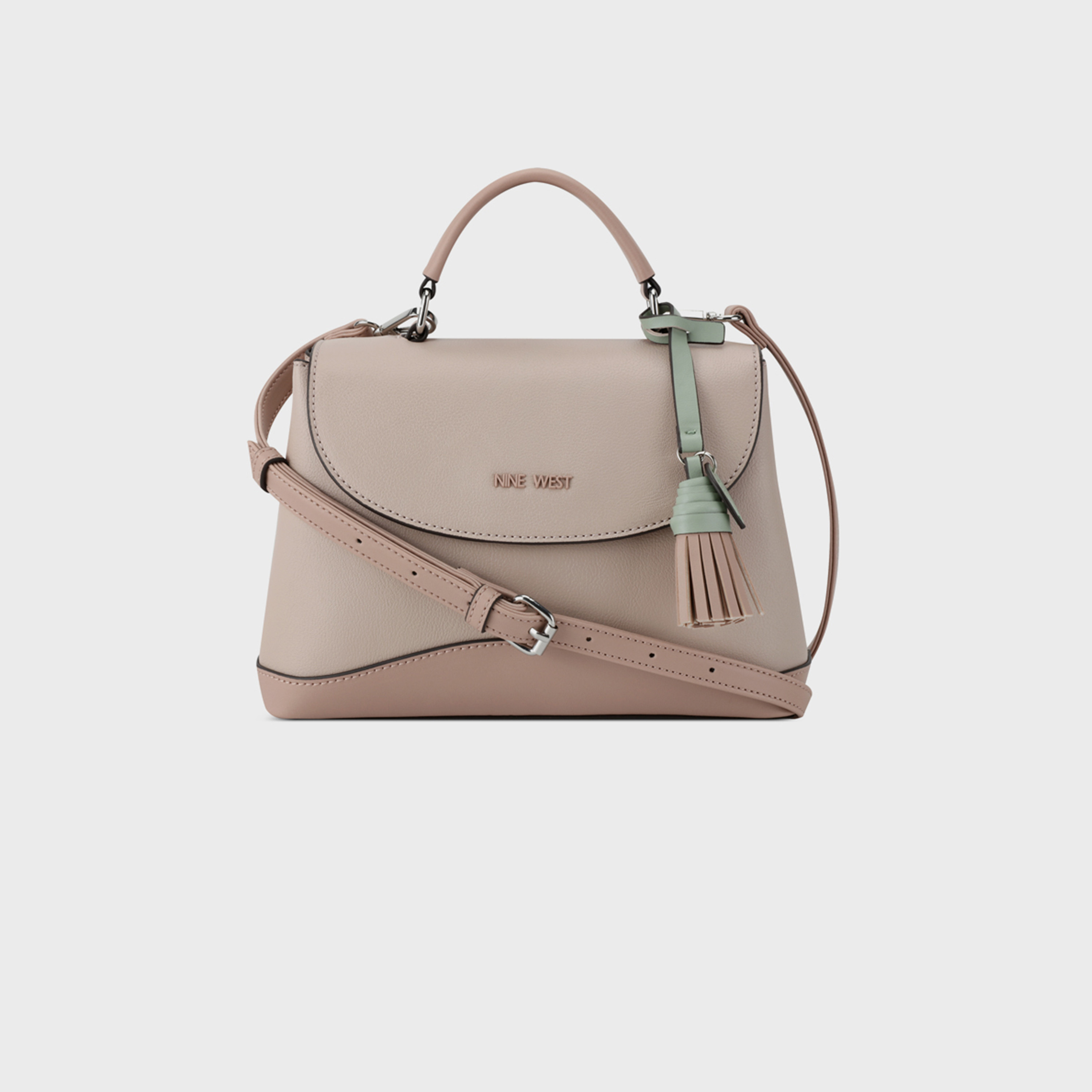 ناين ويست- شنطة يد مارين ذات مقبض علوي مزخرف مع إغلاق بغطاء وحزام قابل للفصل-women-bagsandwallets-handbags-image-2