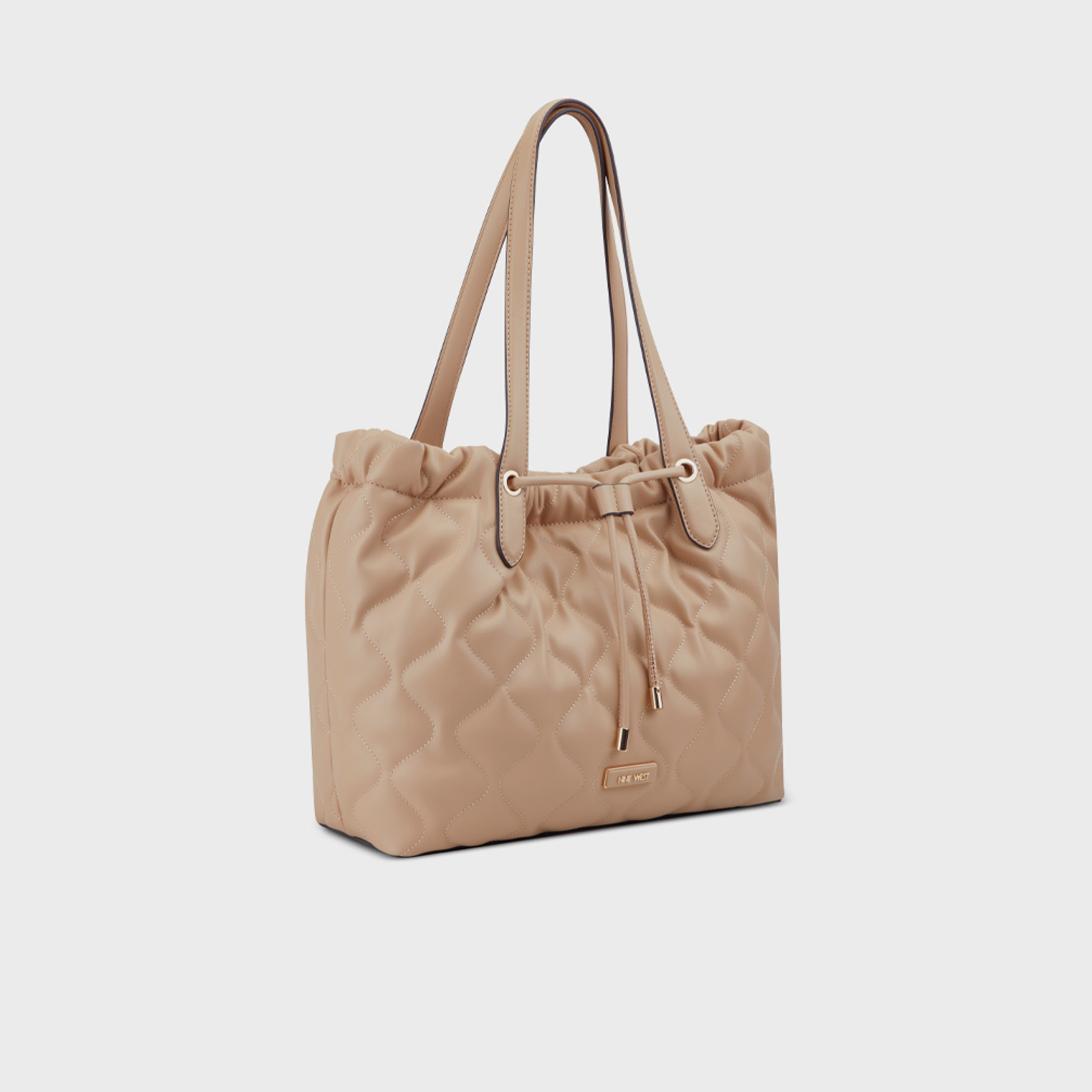 ناين ويست- شنطة كتف كيفينا بمقبض مزدوج وإغلاق برباط-women-bagsandwallets-handbags-image-3