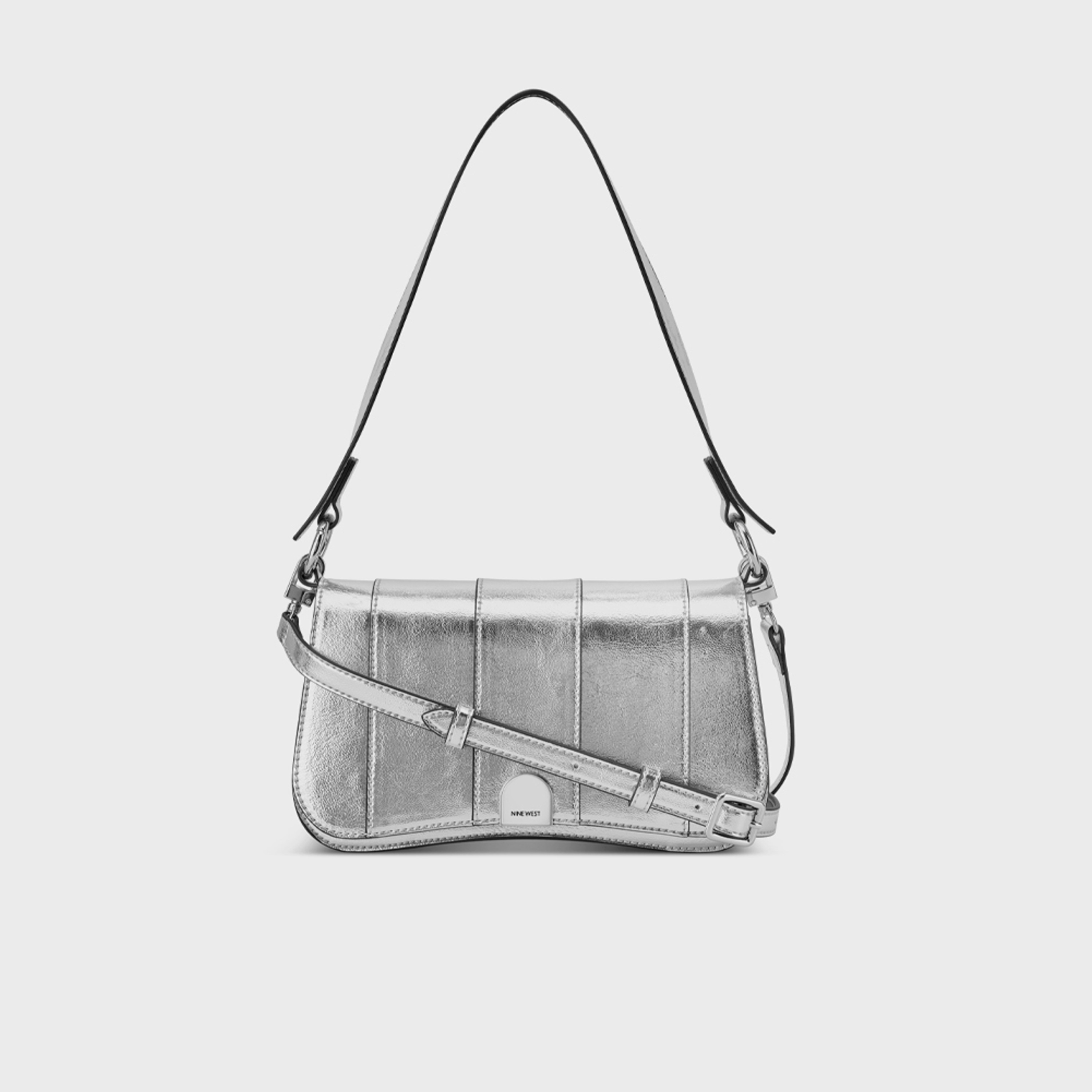 Nine West Duana Textured Shoulder Bag with Flap Closure and Detachable Strap-women-bagsandwallets-handbags-image-1