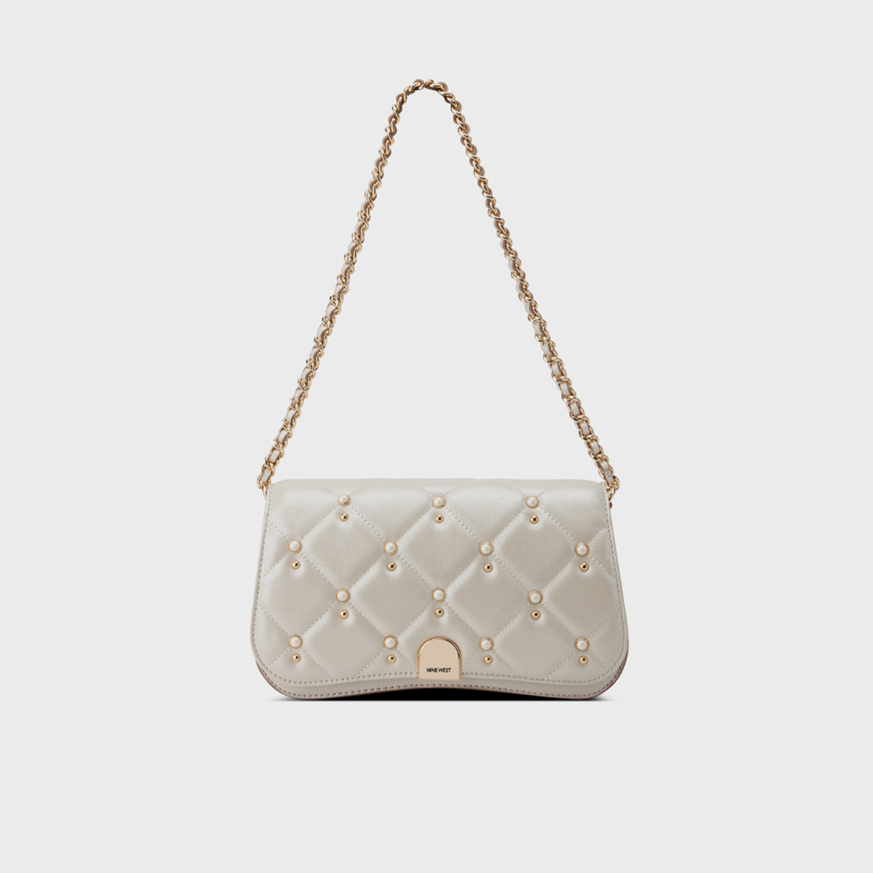 Nine West Somi Embellishment Shoulder Bag with Flap Closure and Chain Strap-women-bagsandwallets-handbags-image-1