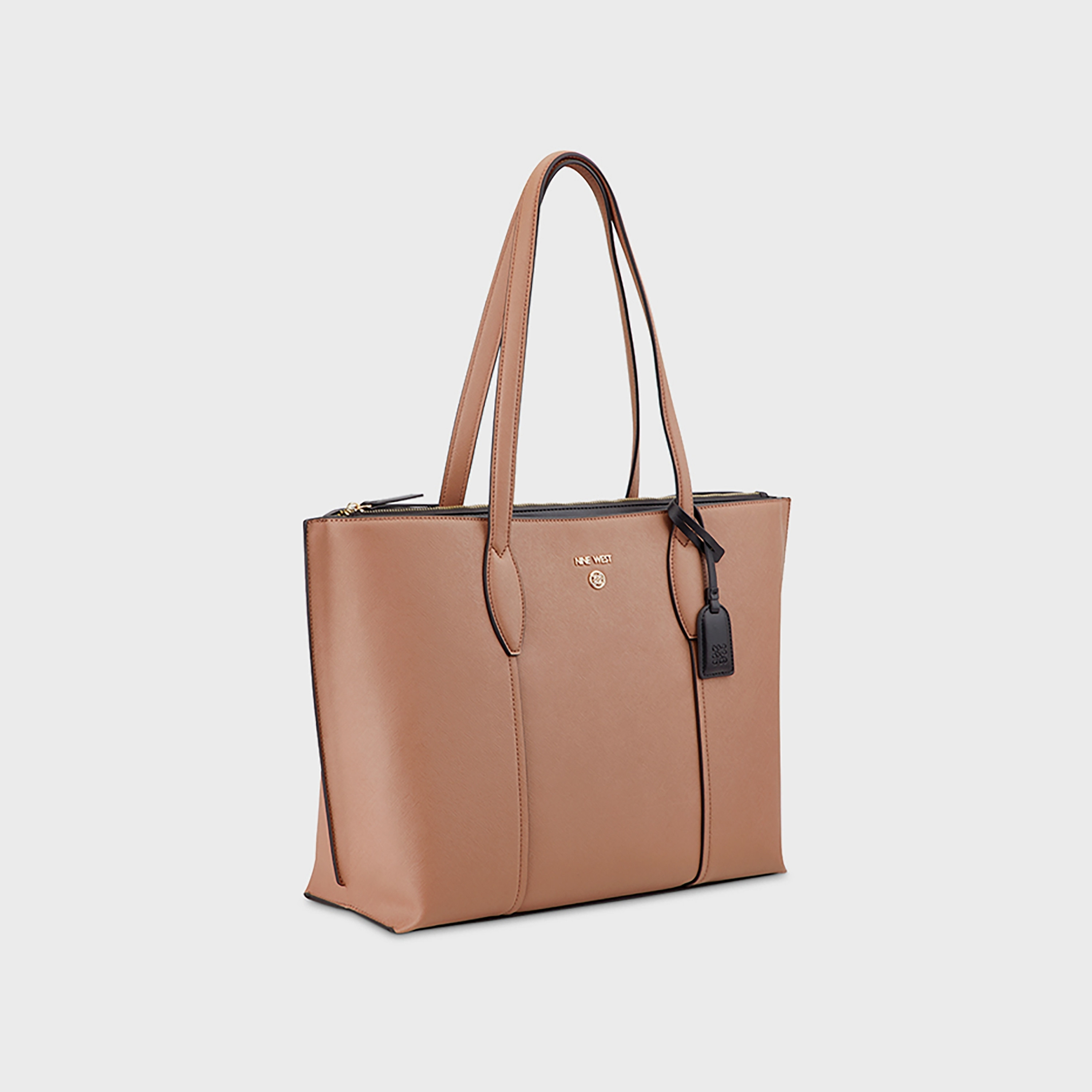 Nine West Grady Textured Double Handle Tote Bag with Zipper Closure-women-bagsandwallets-handbags-image-2