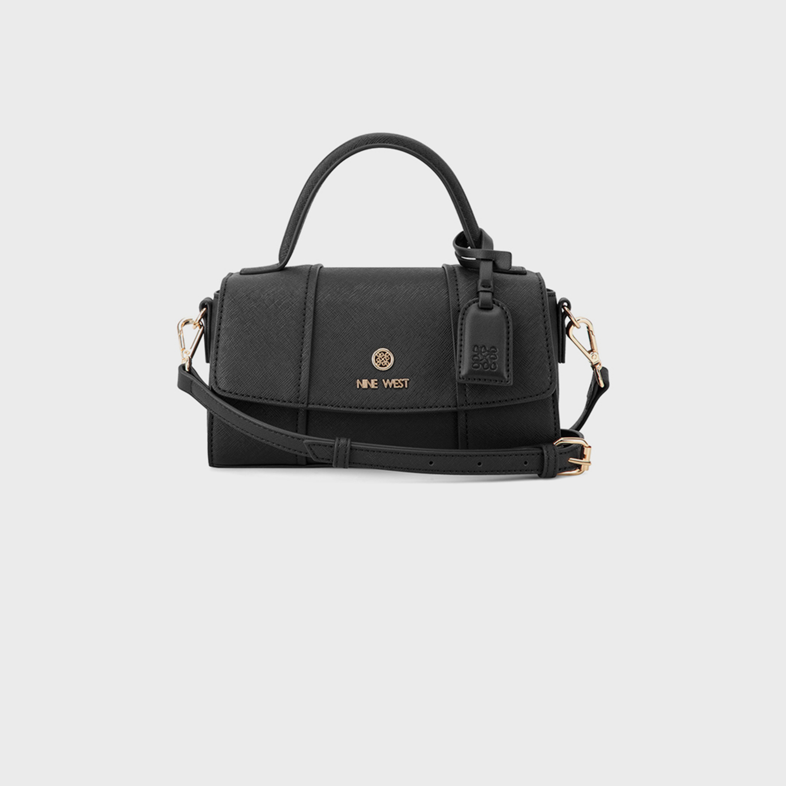 ناين ويست- شنطة كروس جرادي بمقبض علوي وإغلاق بغطاء وحزام قابل للتعديل-women-bagsandwallets-handbags-image-1